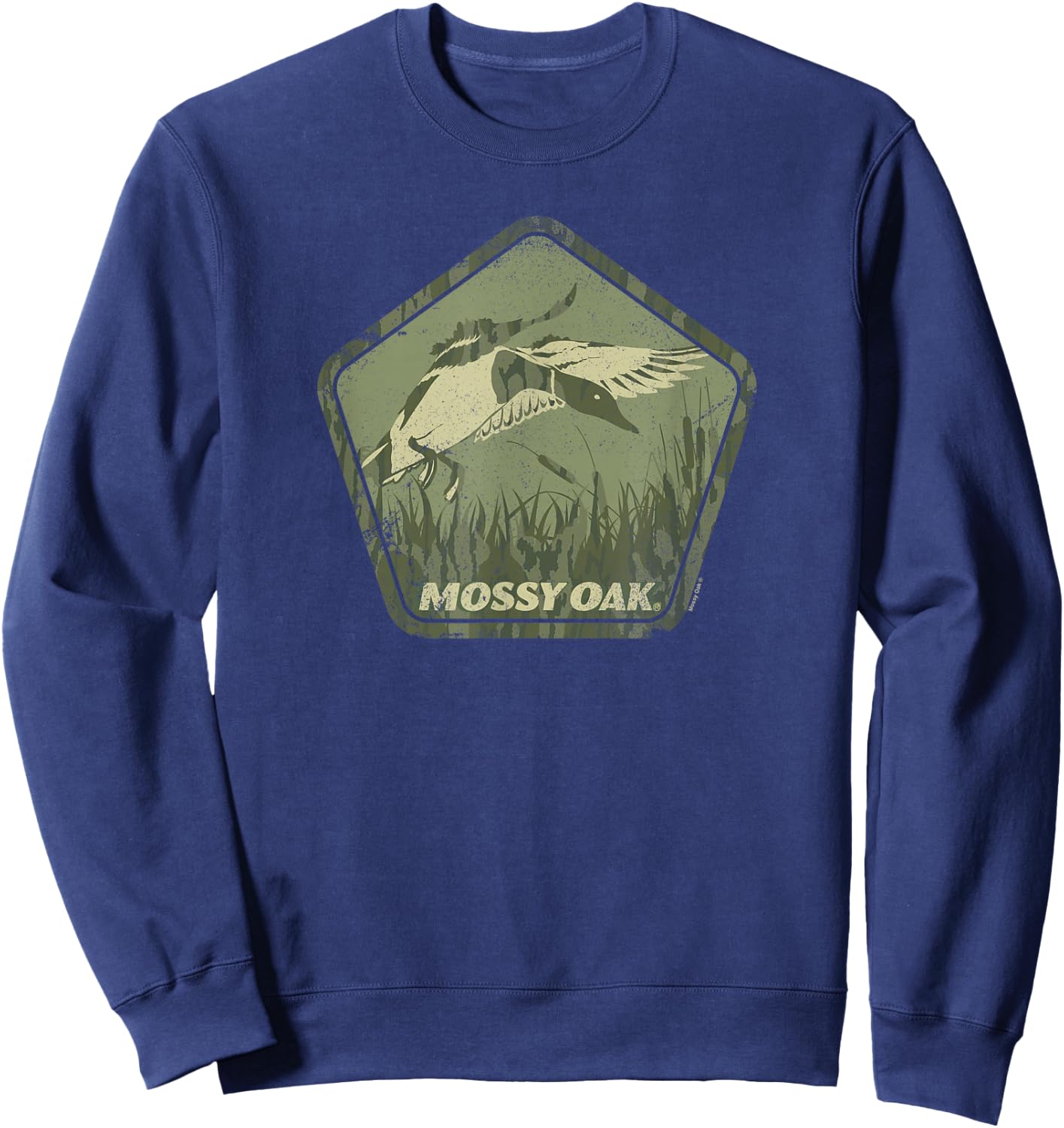 Mossy Oak Hunting Vintage Duck Target Logo Sweatshirt - Sweatshirt | Navy
