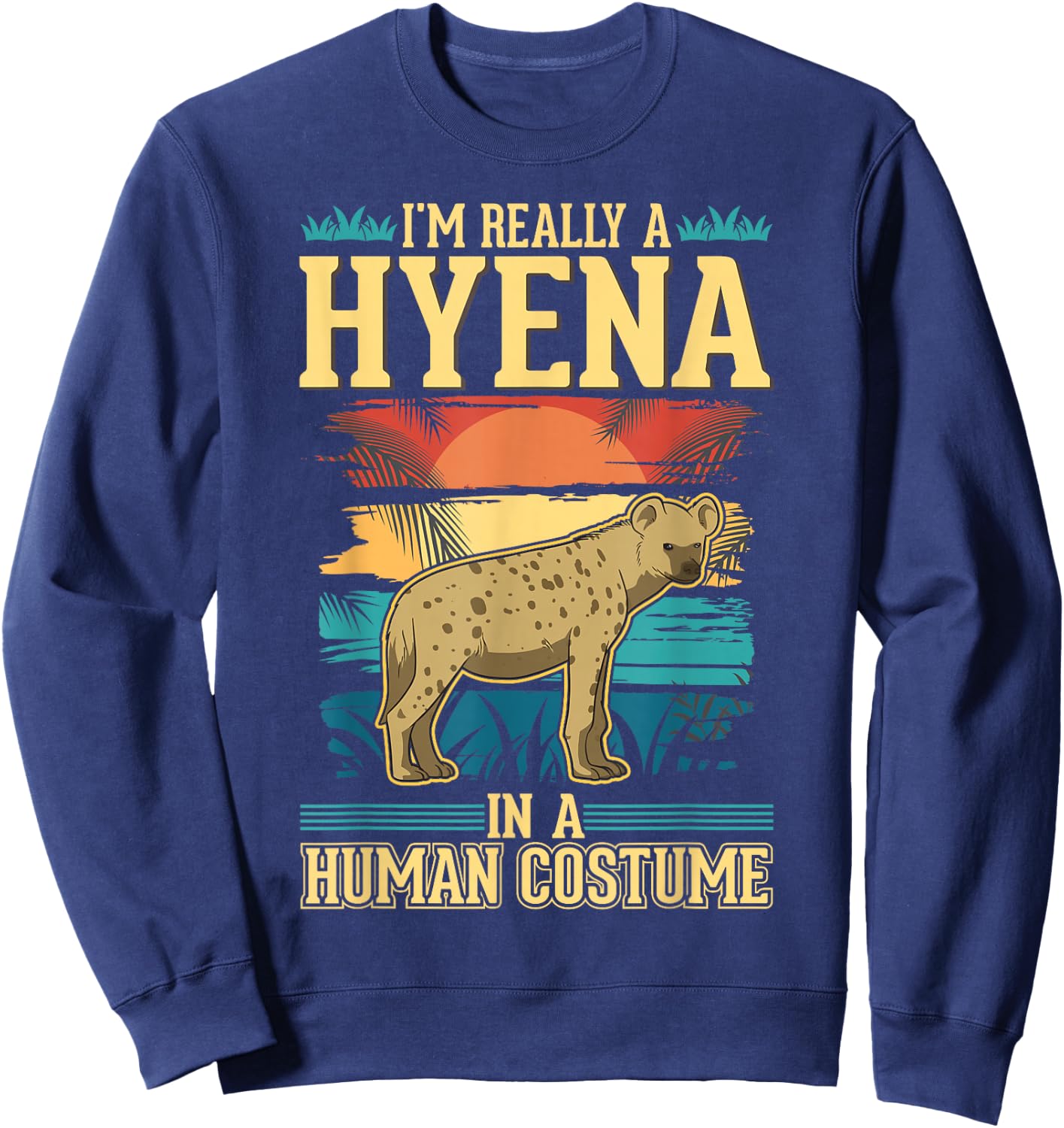 Hyena Costume Halloween Sweatshirt - Sweatshirt | Navy