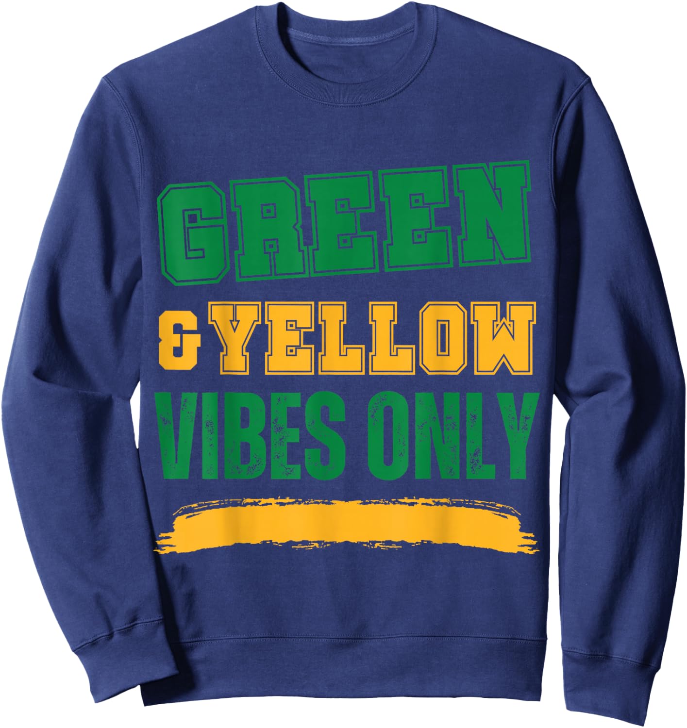 Green and Yellow Game Day Sweatshirt - Sweatshirt | Navy