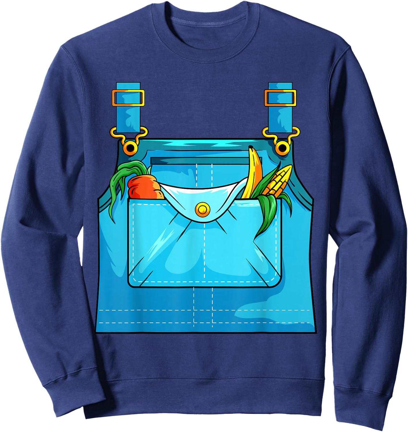 Easy Halloween Outfit Women Kids Farmer Costume Sweatshirt - Sweatshirt | Navy