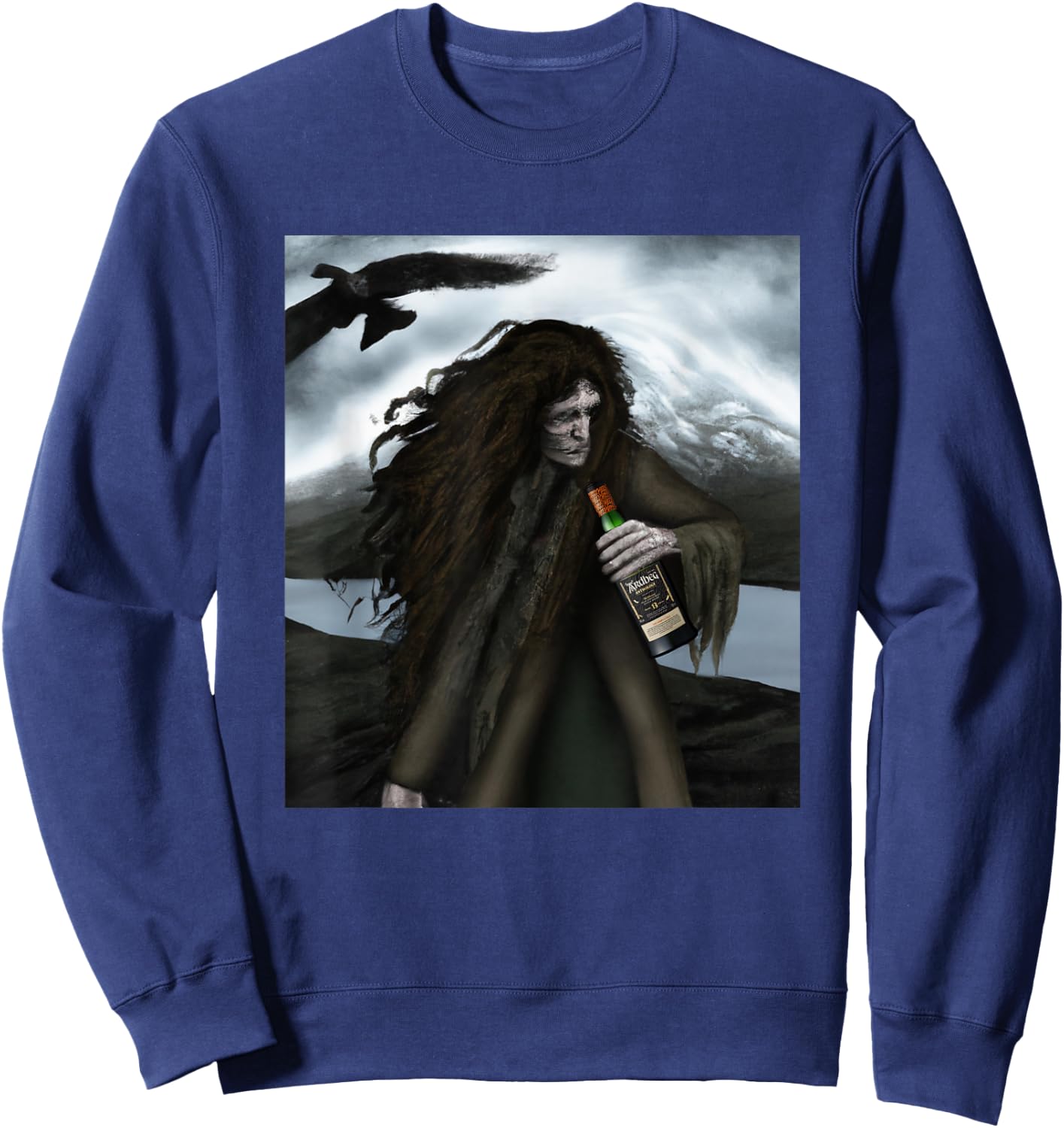 MonnemBlue Ardbeg The Harpy's Tale -Adults Black Short Sleeve Small Sweatshirt - Sweatshirt | Navy