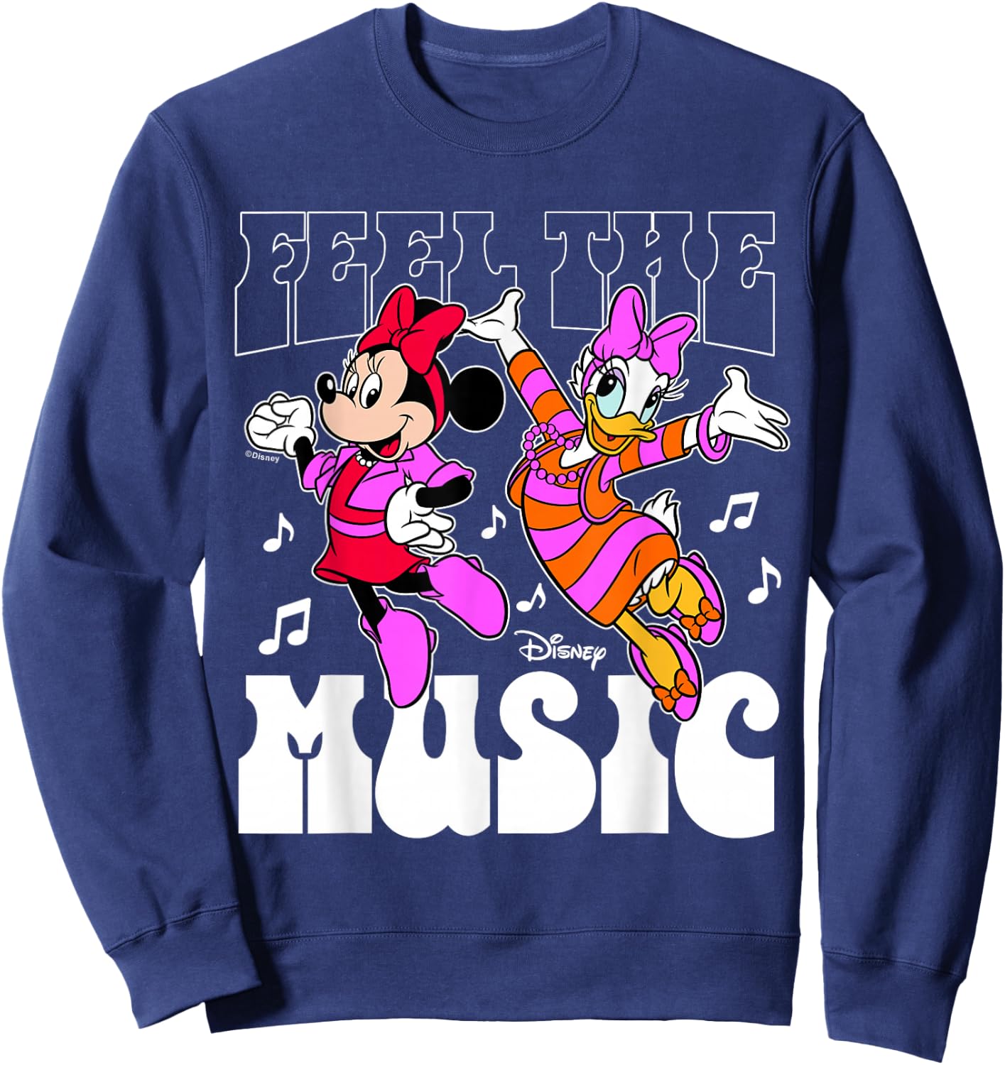 Minnie Mouse Daisy Duck - Feel The Music Sweatshirt - Sweatshirt | Navy