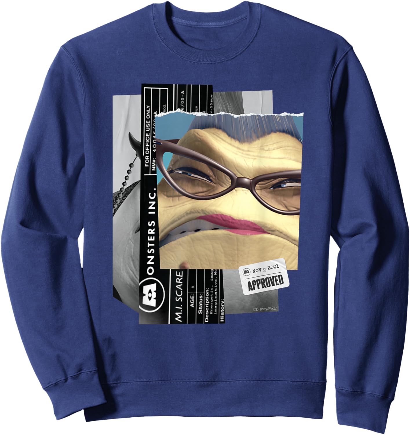 Disney and Pixar’s Monsters, Inc. Roz Personnel File Sweatshirt - Sweatshirt | Navy