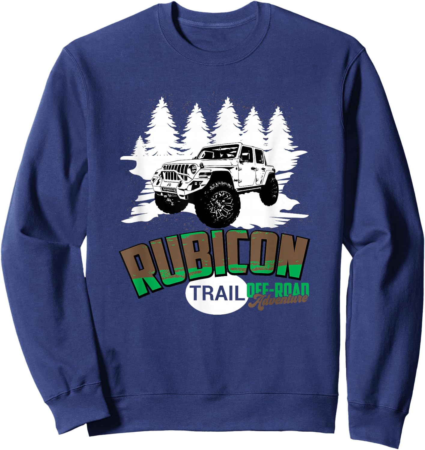 Rubicon Trail- 4x4 Off-road SUV California Outdoor Trail Sweatshirt - Sweatshirt | Navy