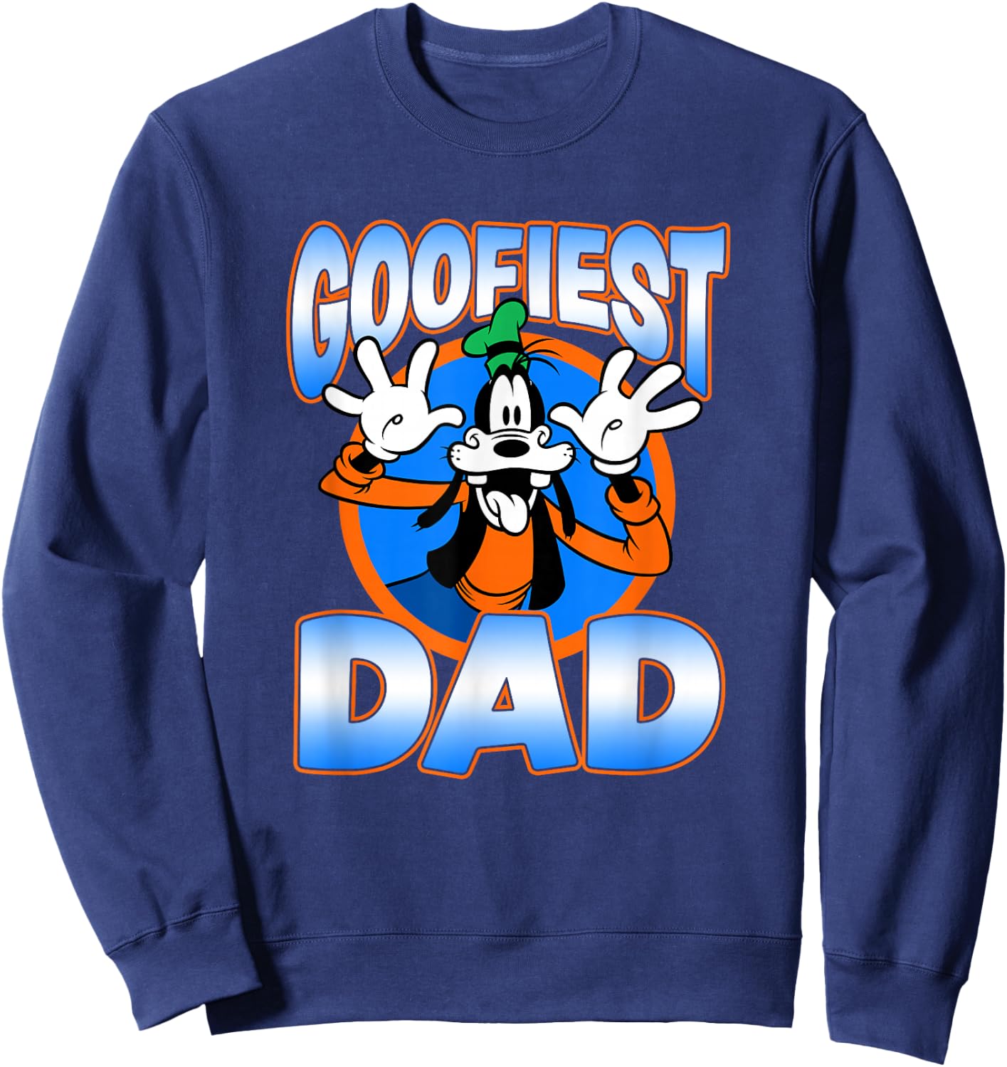 Disney Mickey and Friends Father's Day Goofiest Dad Vintage Sweatshirt - Sweatshirt | Navy