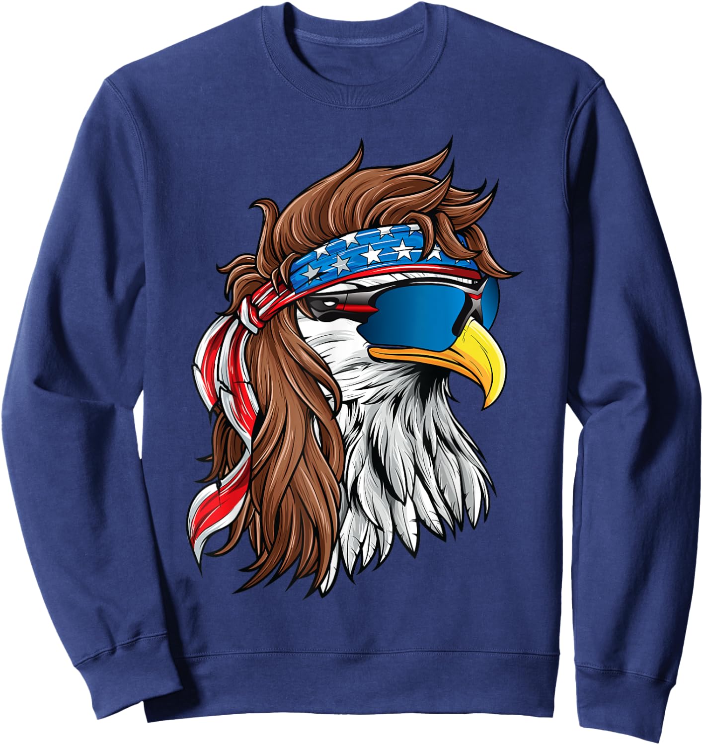 Patriotic Eagle Shirt 4th of July USA American Flag Sweatshirt - Sweatshirt | Navy