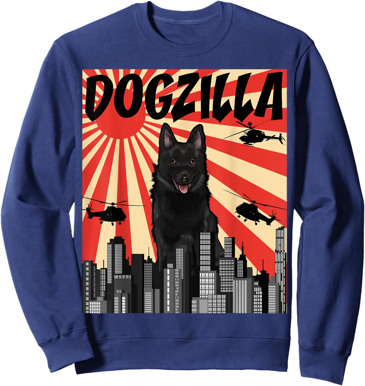 Funny Dog Skipperki Sweatshirt - Sweatshirt | Navy