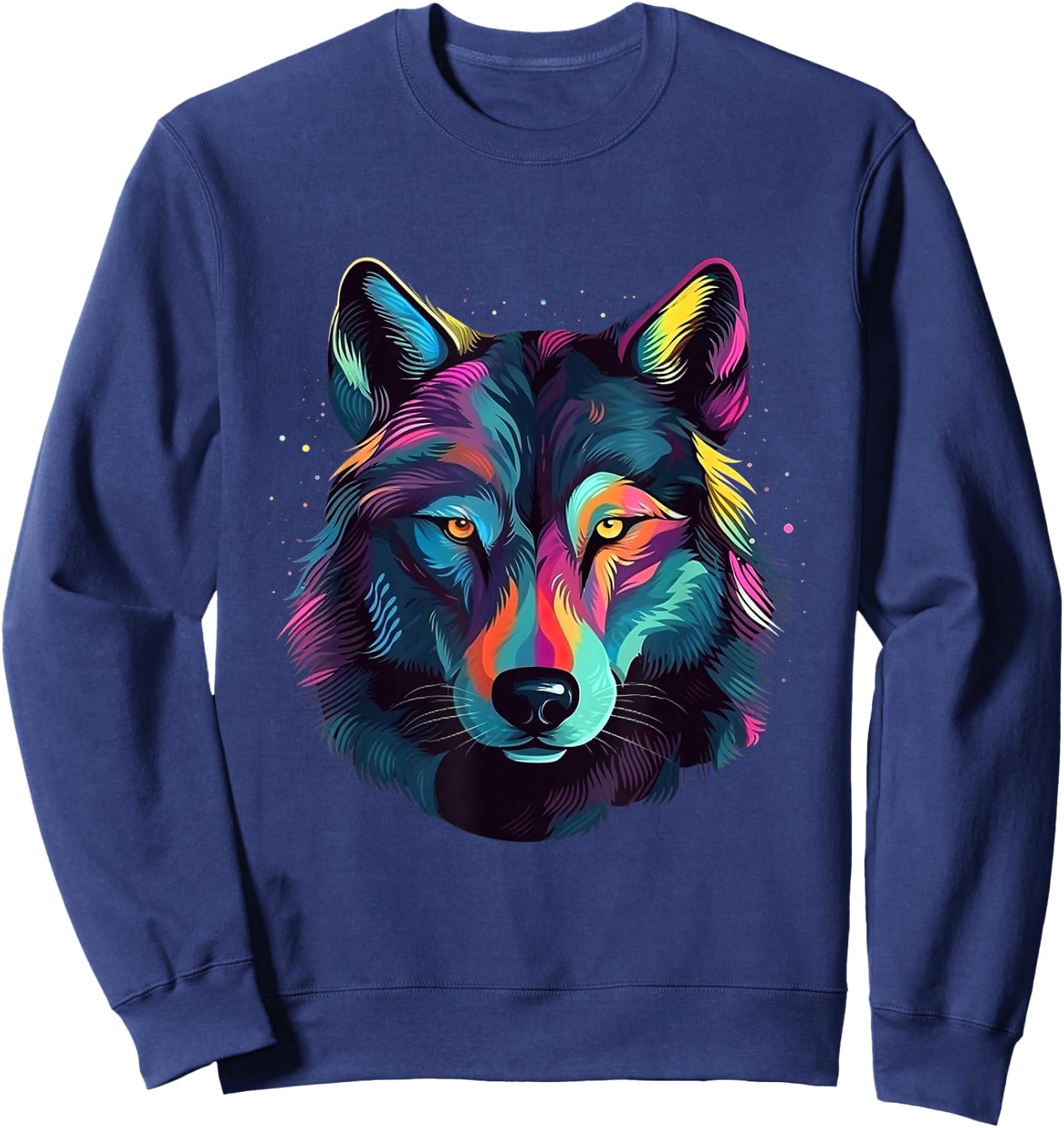 Wolf Pop Art Colorful Art Wolf Lover Sweatshirt - Sweatshirt | Navy