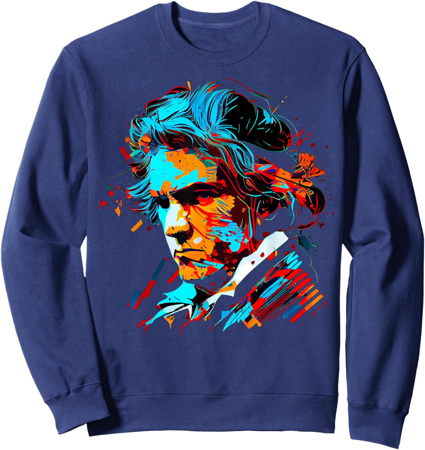 Pop Art Ludwig van Beethoven Music Composer Sweatshirt - Sweatshirt | Navy