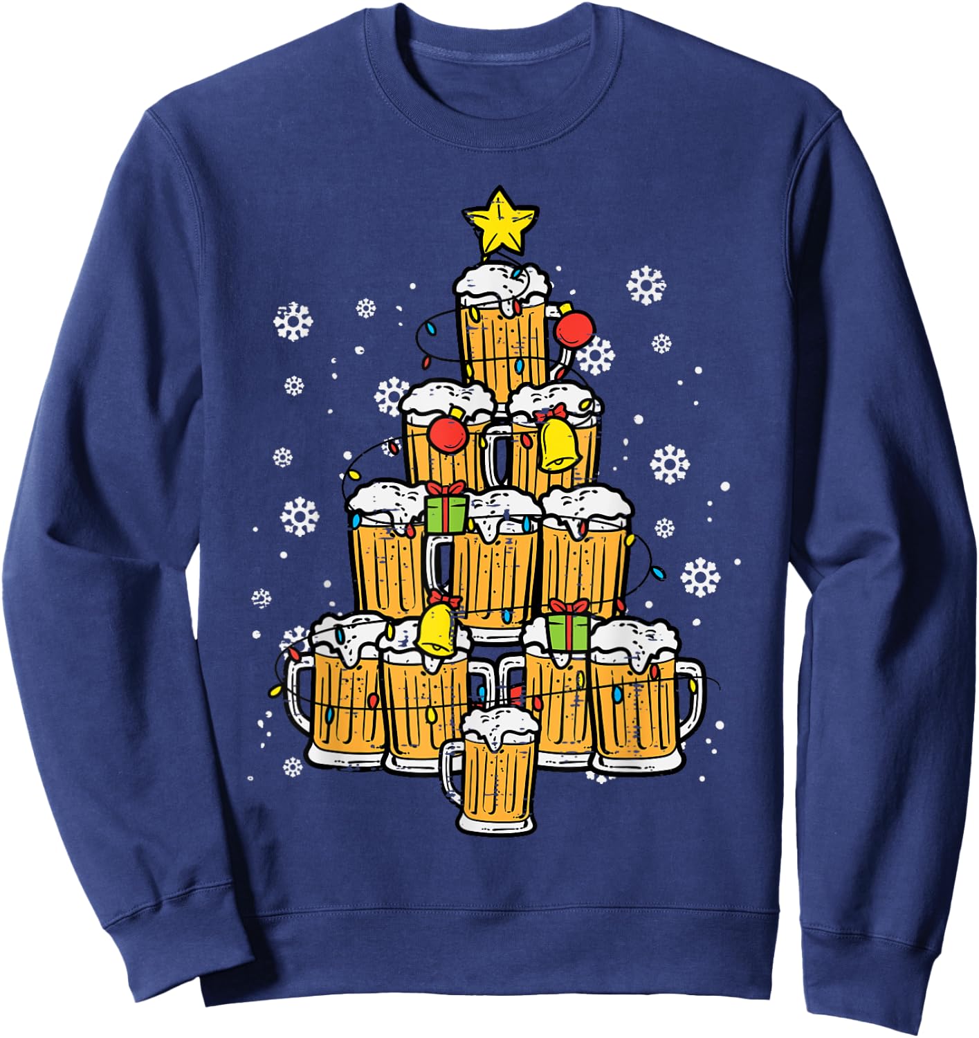 Christmas Tree Funny Winter Xmas For Dad Men Guys Sweatshirt - Sweatshirt | Navy