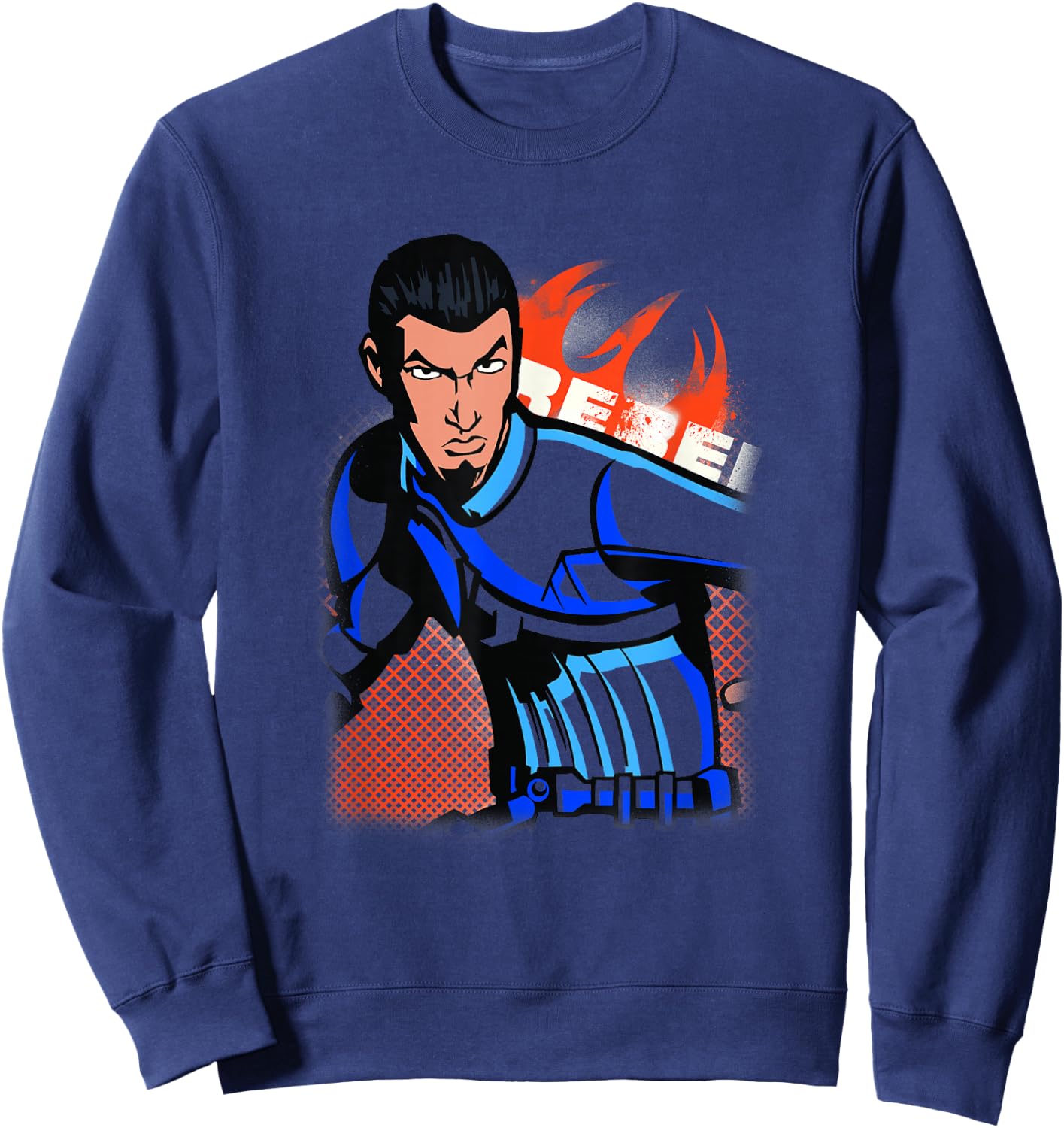 Star Wars Rebels Kanan Jarrus Spotlight Rebel Portrait Sweatshirt - Sweatshirt | Navy
