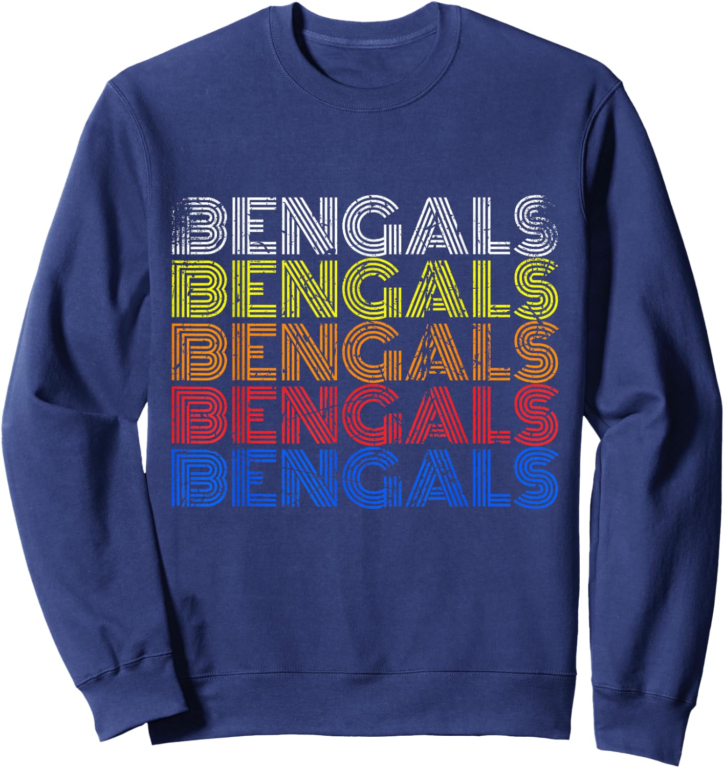Retro Bengals Vintage Sweatshirt - Sweatshirt | Navy