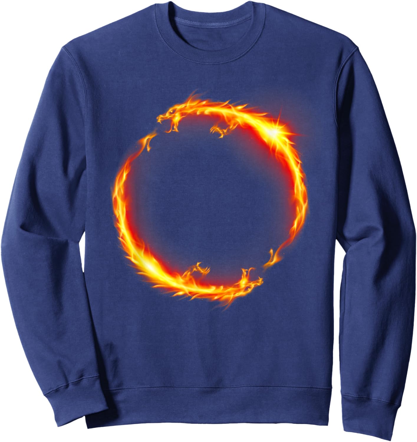 Dueling Dragons Fire Ring Sweatshirt - Sweatshirt | Navy