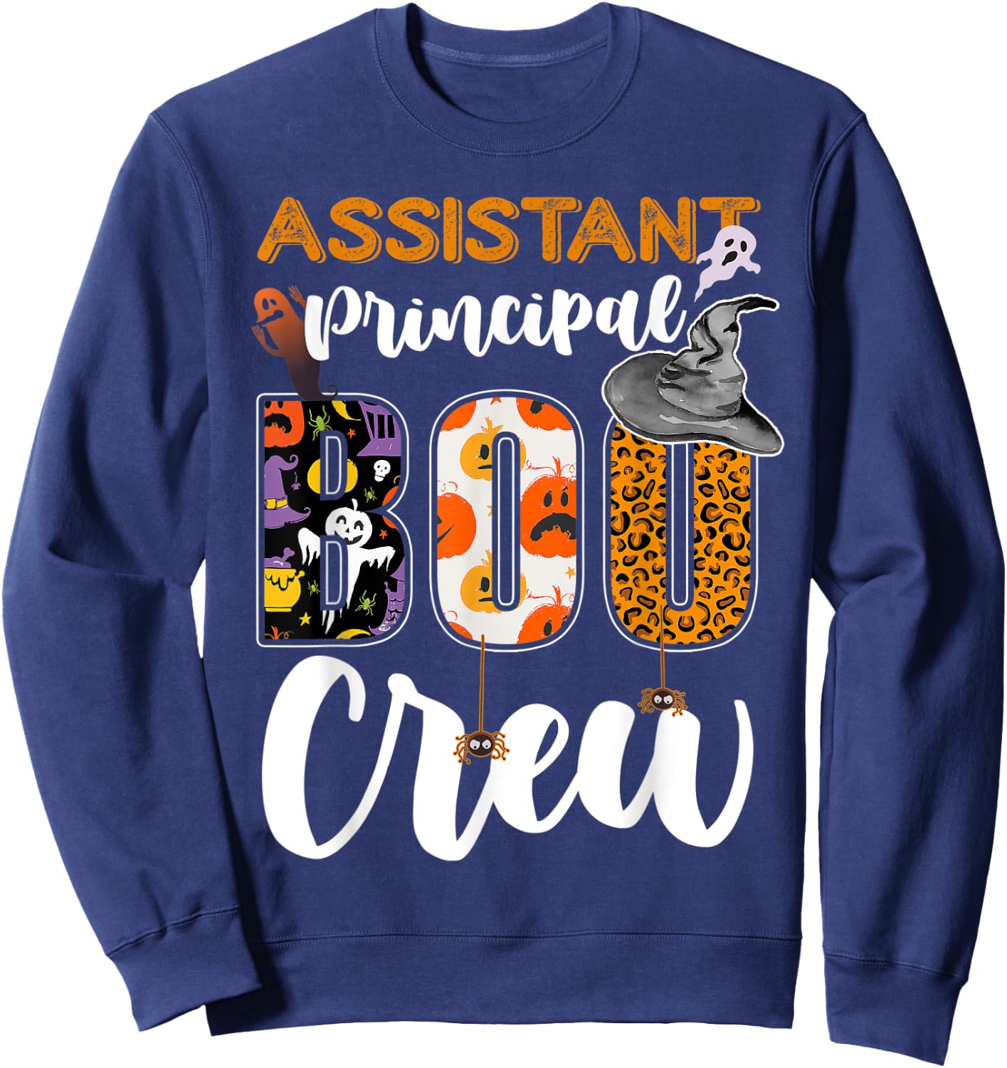 Assistant Principal Boo Crew Halloween Matching Asst Sweatshirt - Sweatshirt | Navy