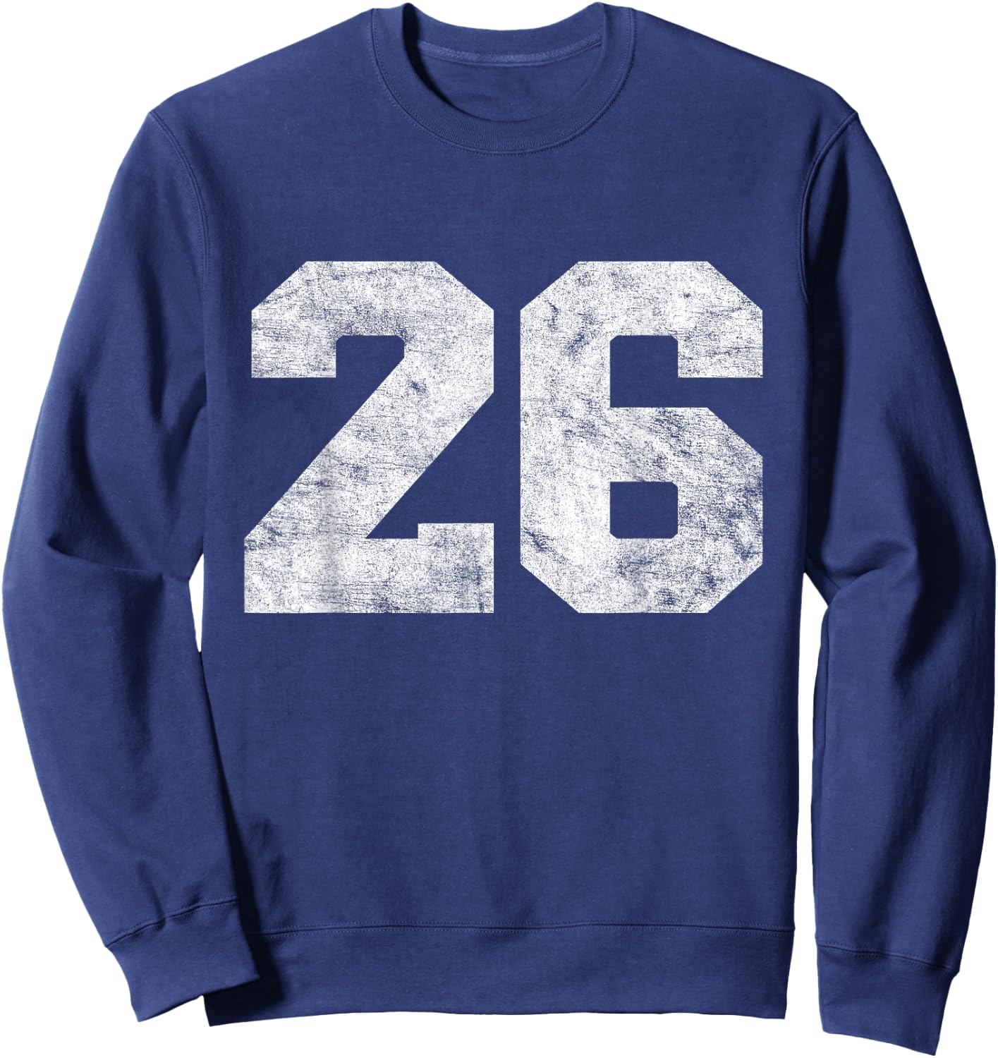 Vintage Lucky Number Birthday 26 Sports Player Team Athlete Sweatshirt - Sweatshirt | Navy