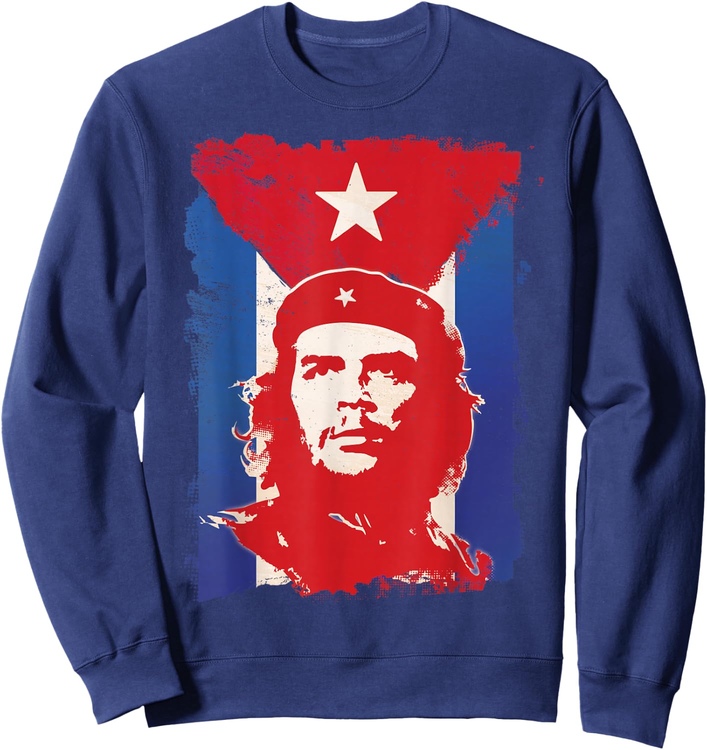Che Guevara Shirt Cuba Flag Cuban Heritage Revolution Rebel Sweatshirt - Sweatshirt | Navy
