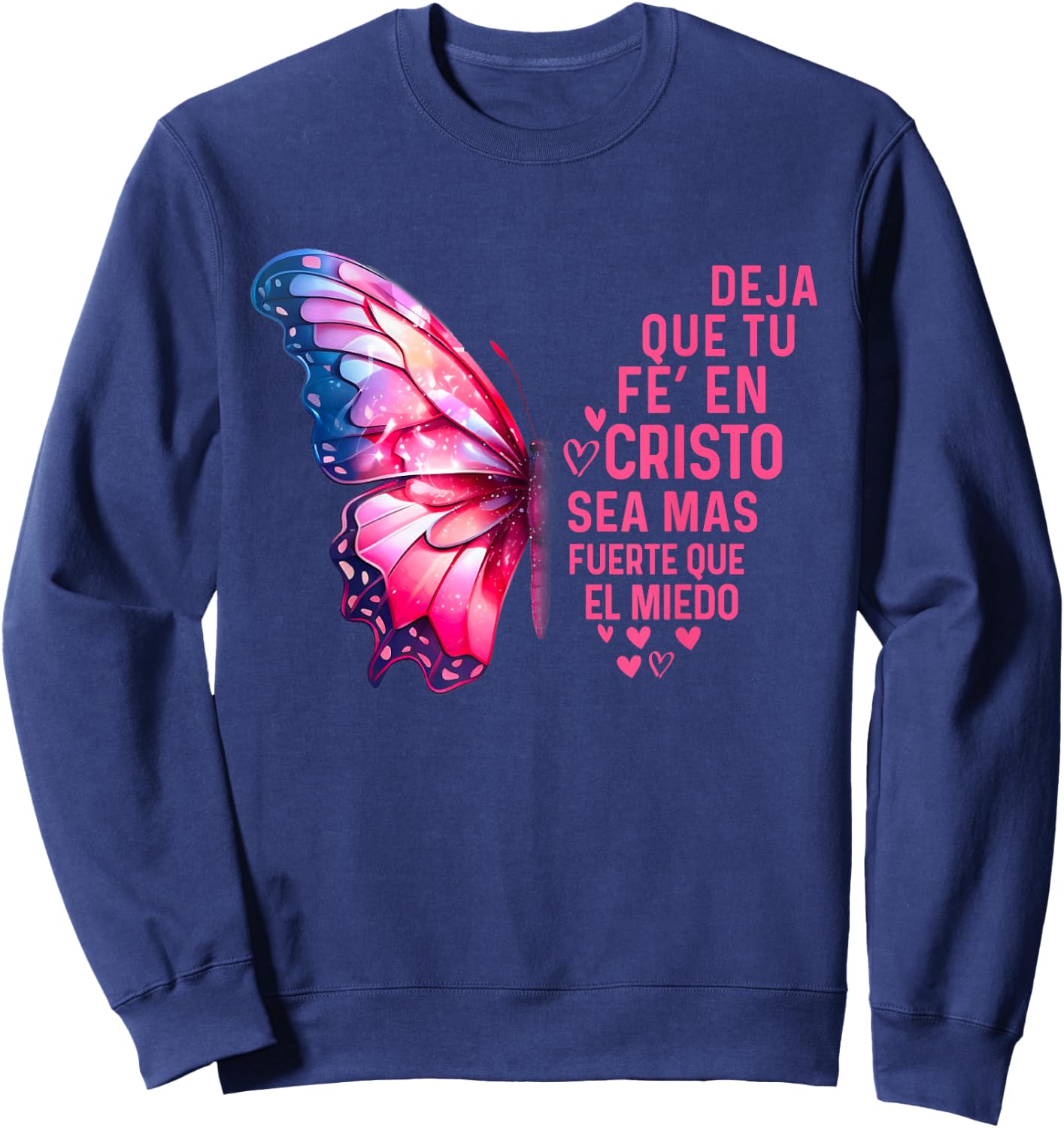 Camiseta Cristiana Para Mujer En Espanol Spanish Cristiano Sweatshirt - Sweatshirt | Navy