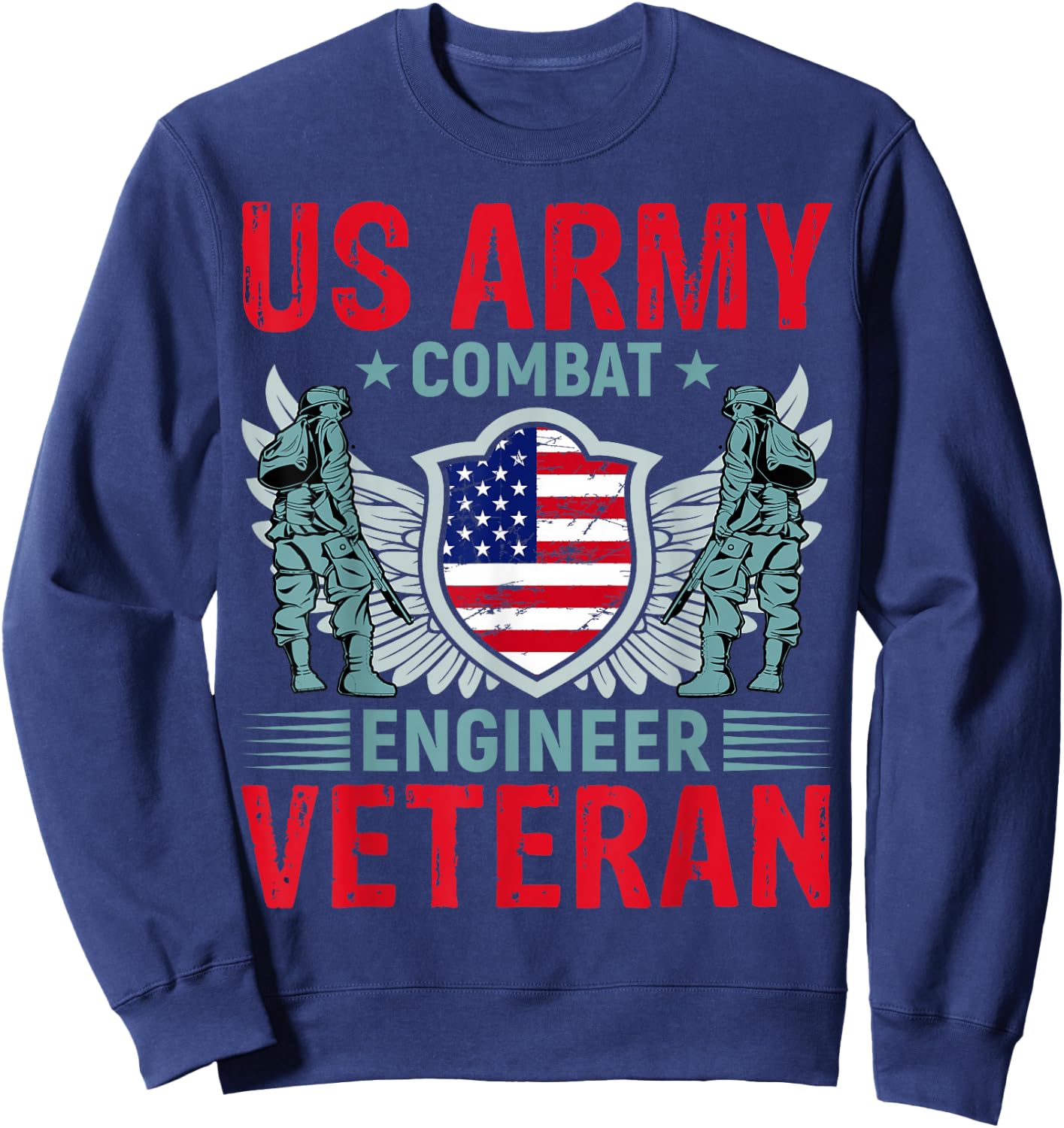 us Army Combat Engineer Veteran Sweatshirt - Sweatshirt | Navy