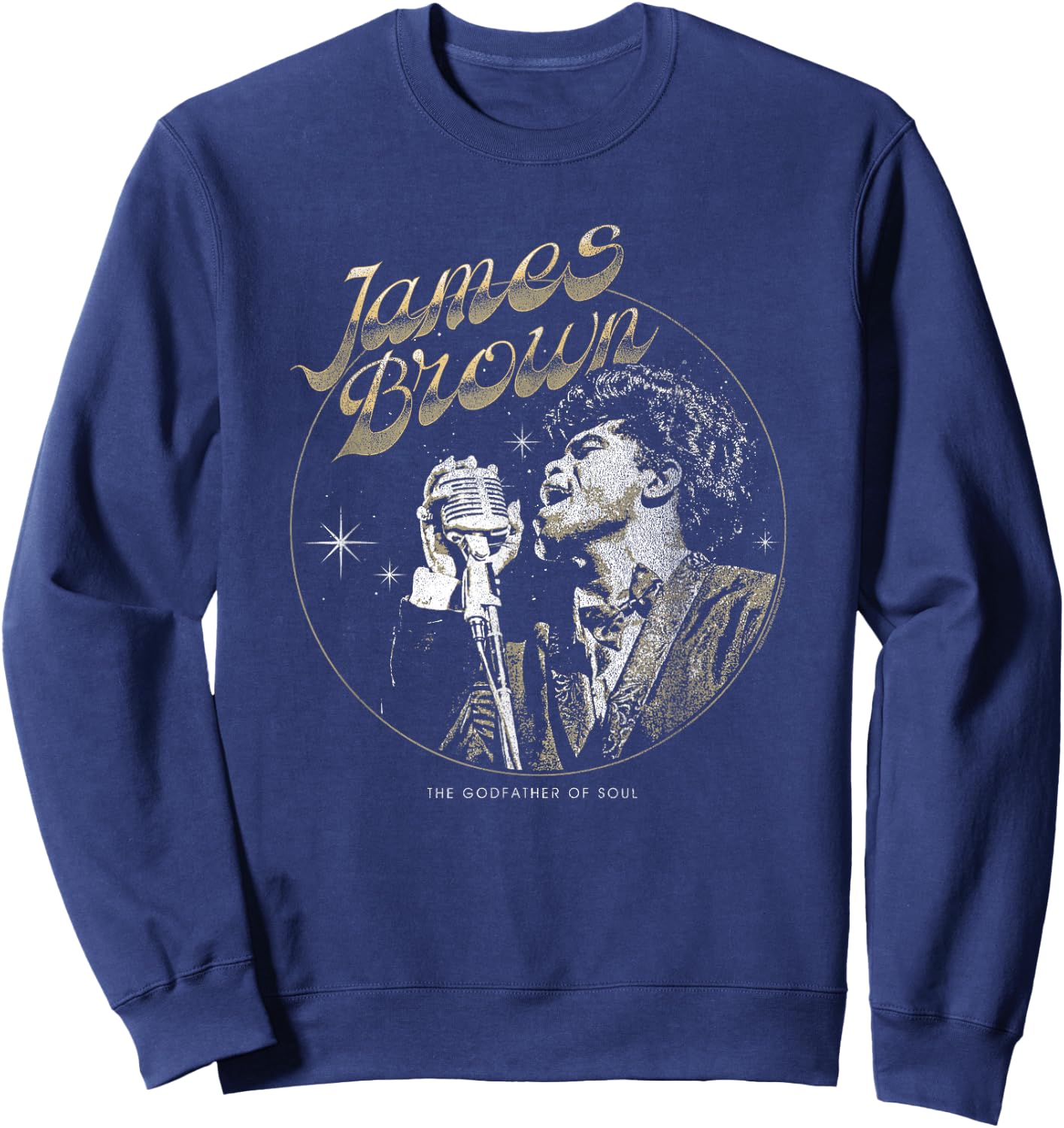 James Brown Godfather of Soul Vintage Photo Sweatshirt - Sweatshirt | Navy