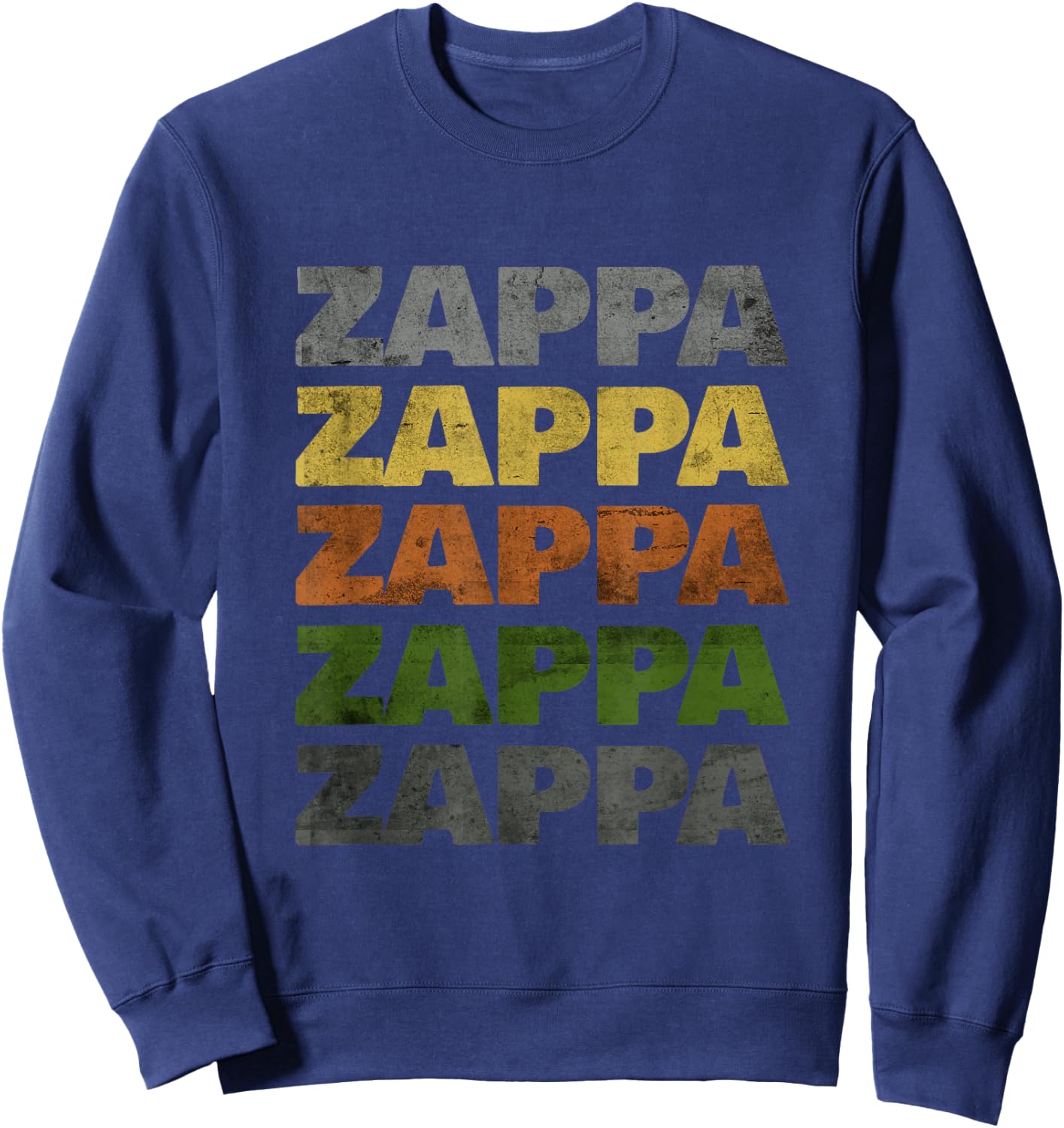 Love Heart Zappa Grunge Retro Vintage Style Black Zappa Sweatshirt - Sweatshirt | Navy