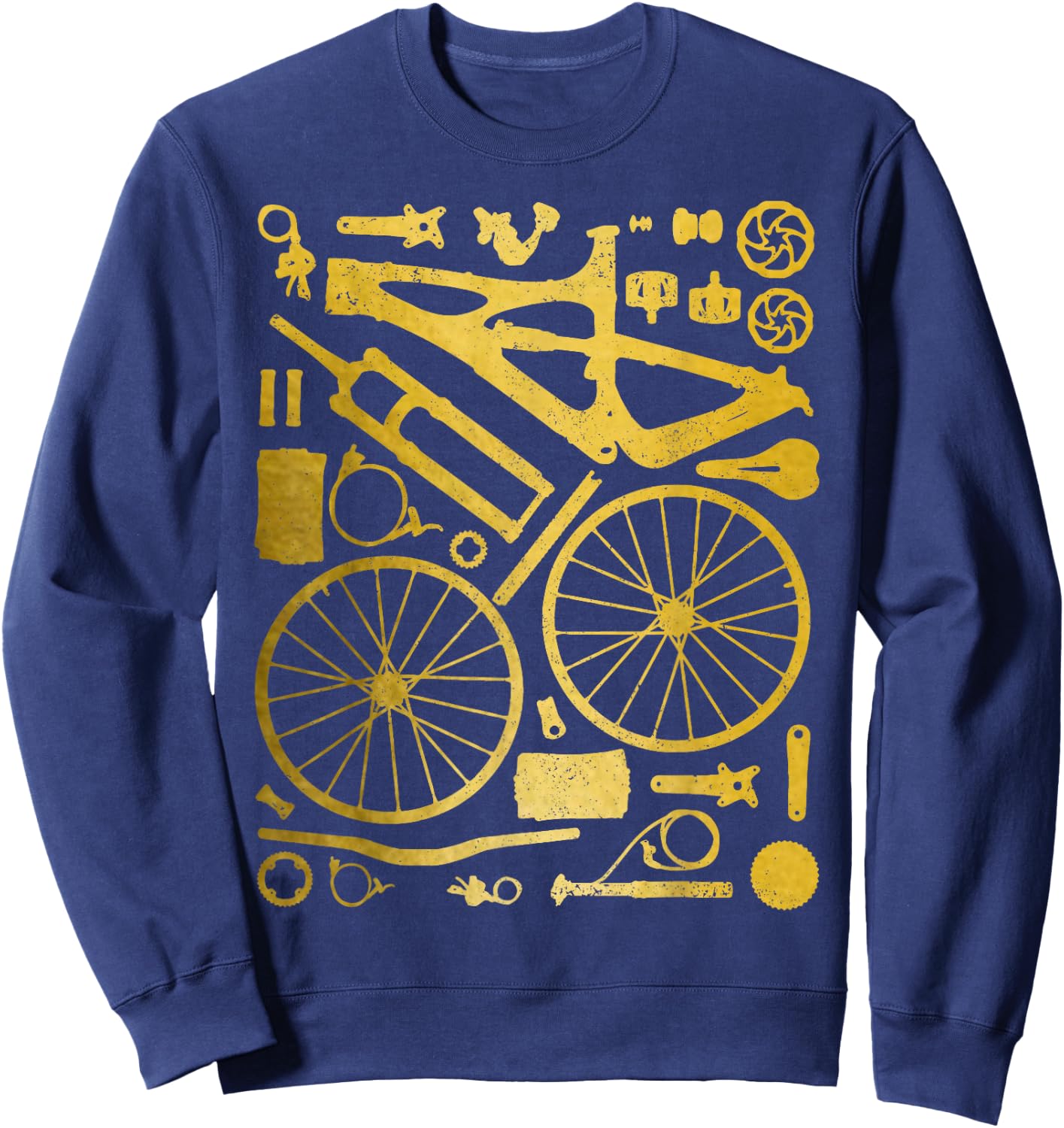 Mountain Bike MTB Cycling Bicycle Parts Mountain Bike Sweatshirt - Sweatshirt | Navy