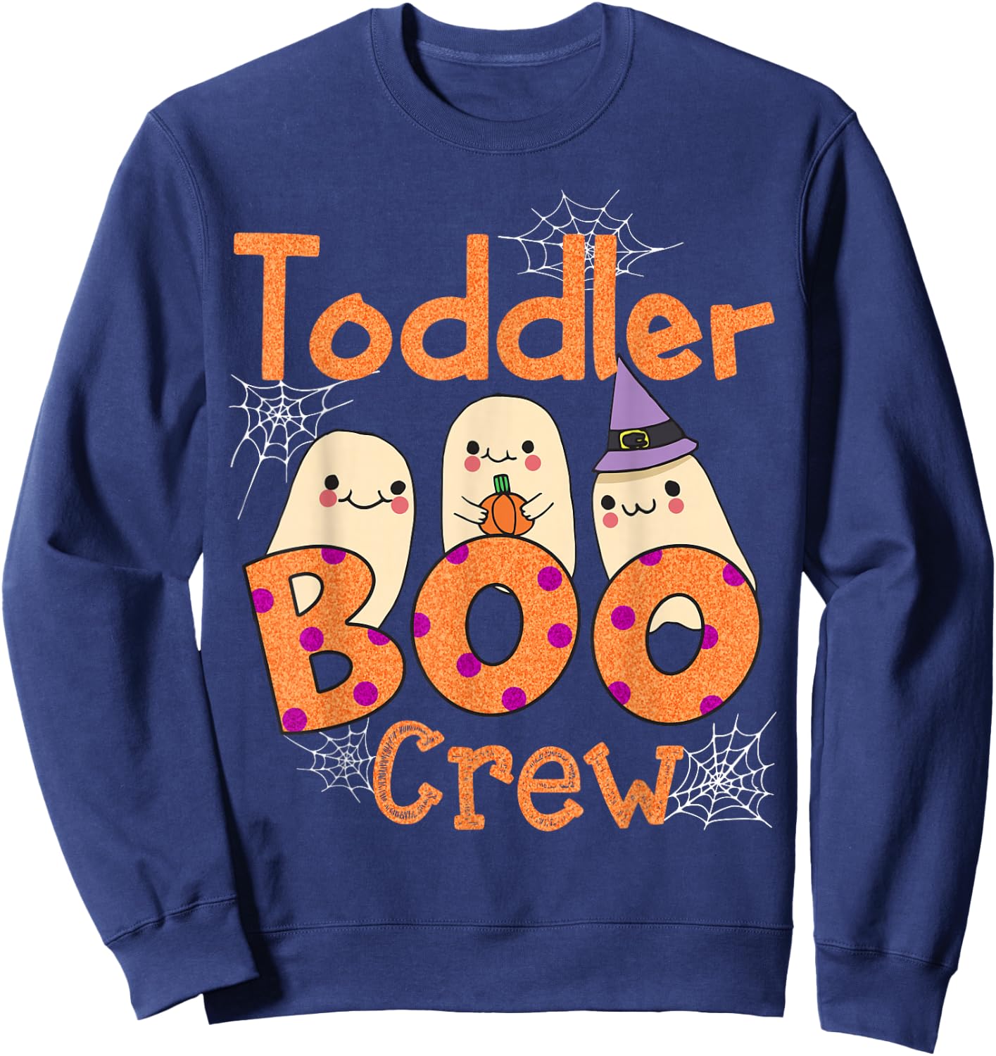 Toddler Daycare Boo Crew Cute Halloween Costume Ghost School Sweatshirt - Sweatshirt | Navy