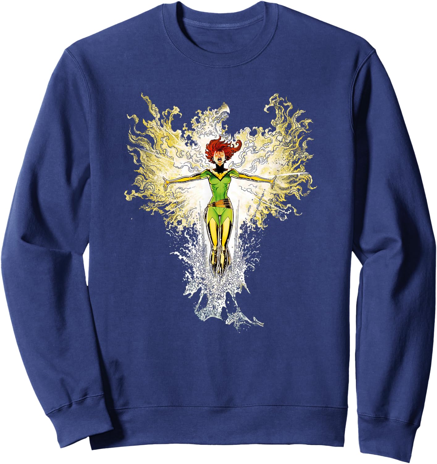 Marvel X-Men Jean Grey Phoenix Force Rising Epic Logo Sweatshirt - Sweatshirt | Navy