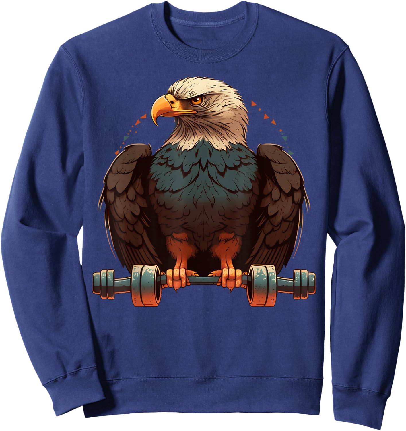 Eagle Weightlifting Funny Fitness Gym Eagle Sweatshirt - Sweatshirt | Navy