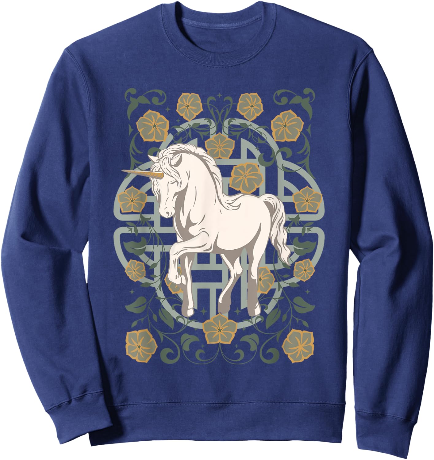 Celtic Unicorn Design Sweatshirt - Sweatshirt | Navy