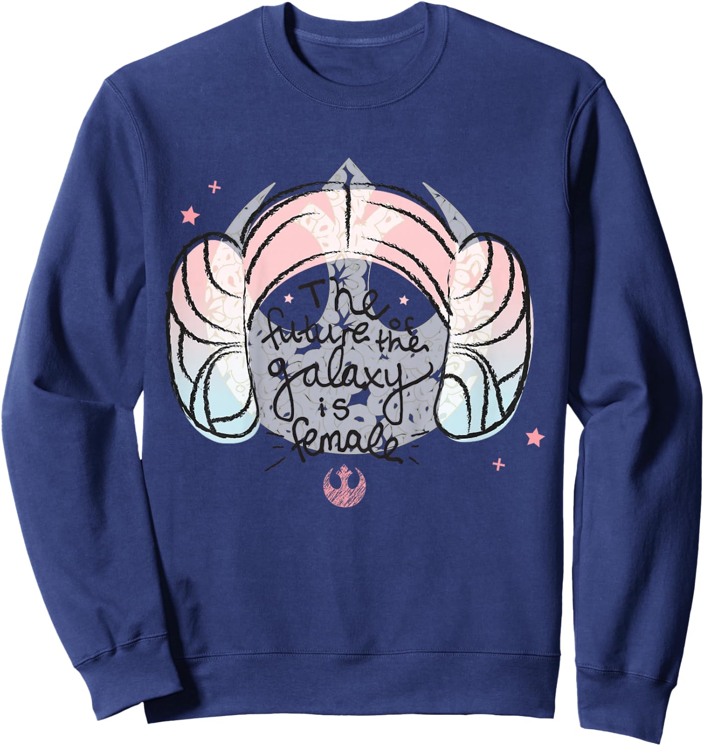 Kids Star Wars Classic Princess Leia The Future Galaxy Is Female Sweatshirt - Sweatshirt | Navy
