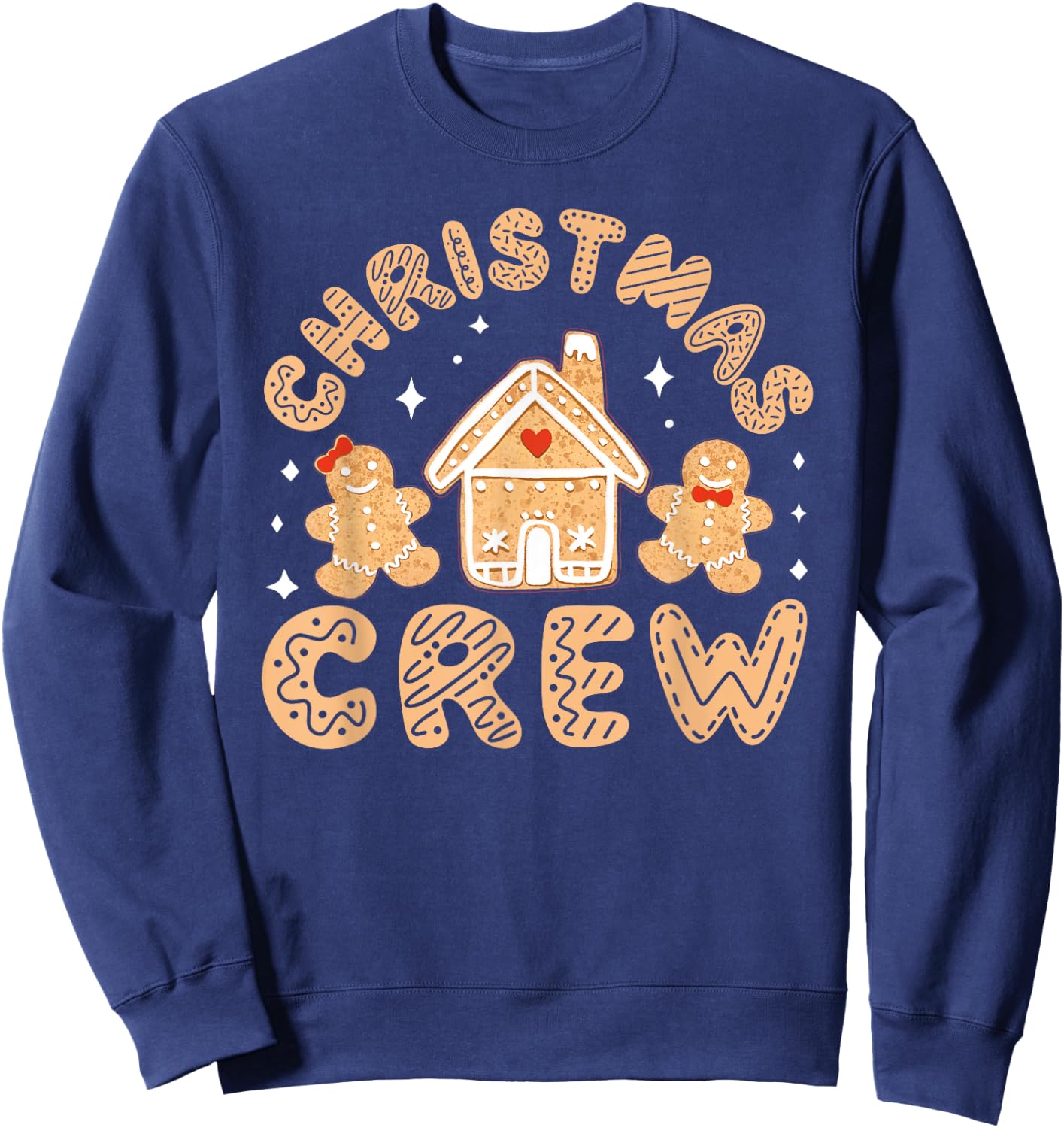 Christmas Crew Gingerbread Cookie Holiday Baking Sweatshirt - Sweatshirt | Navy