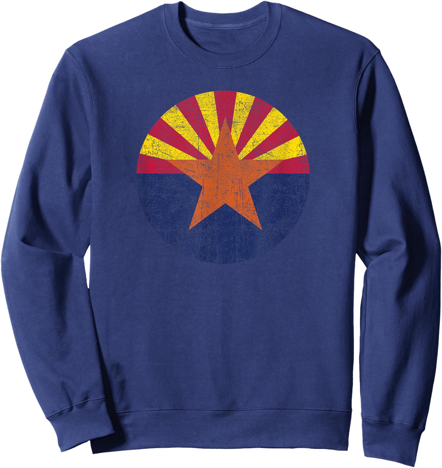 Vintage Arizona Flag Grand Canyon Sedona Retro Hiking Sweatshirt - Sweatshirt | Navy