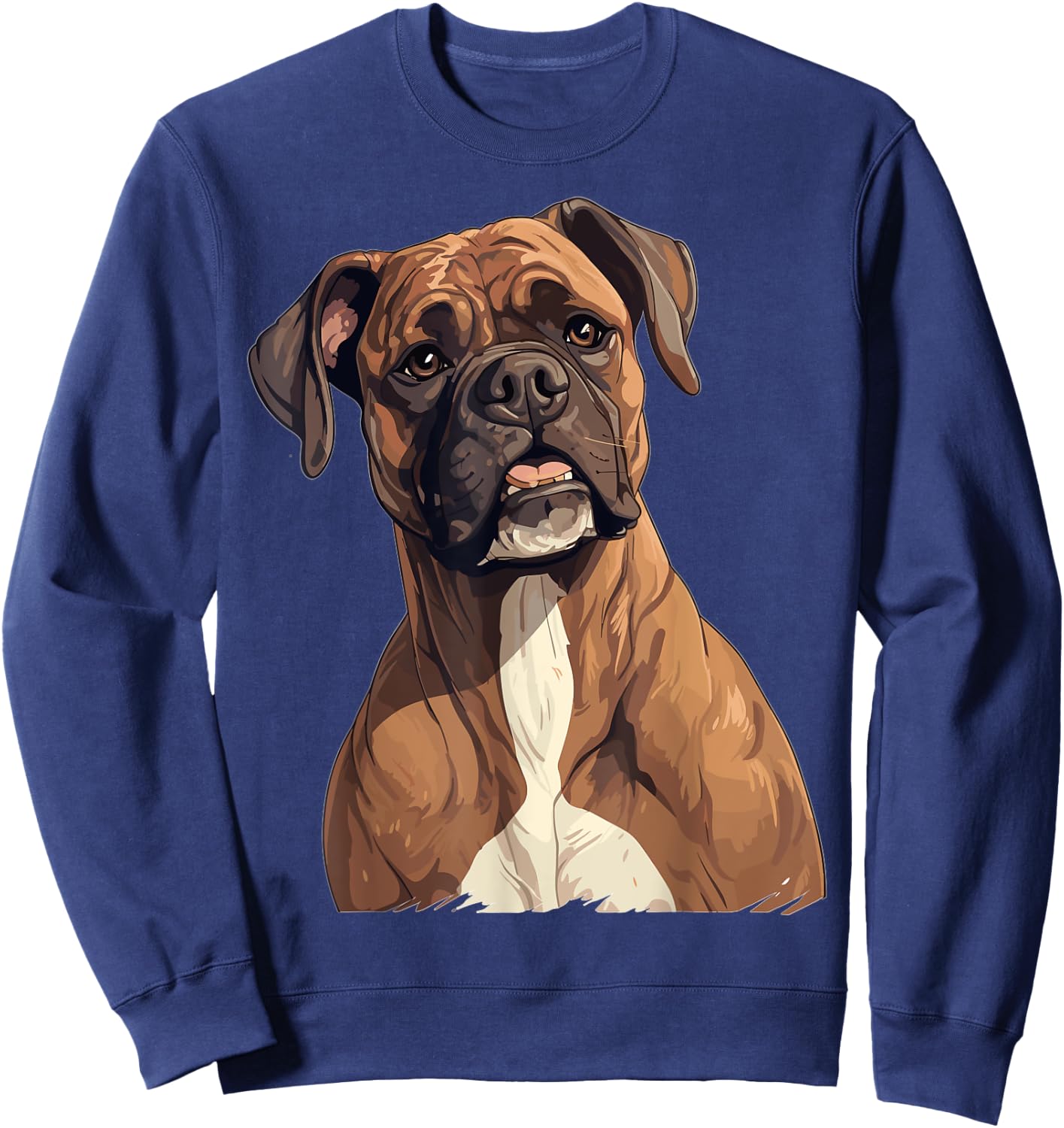 Boxer Dog Breed Pet - Cute Graphic Sweatshirt - Sweatshirt | Navy