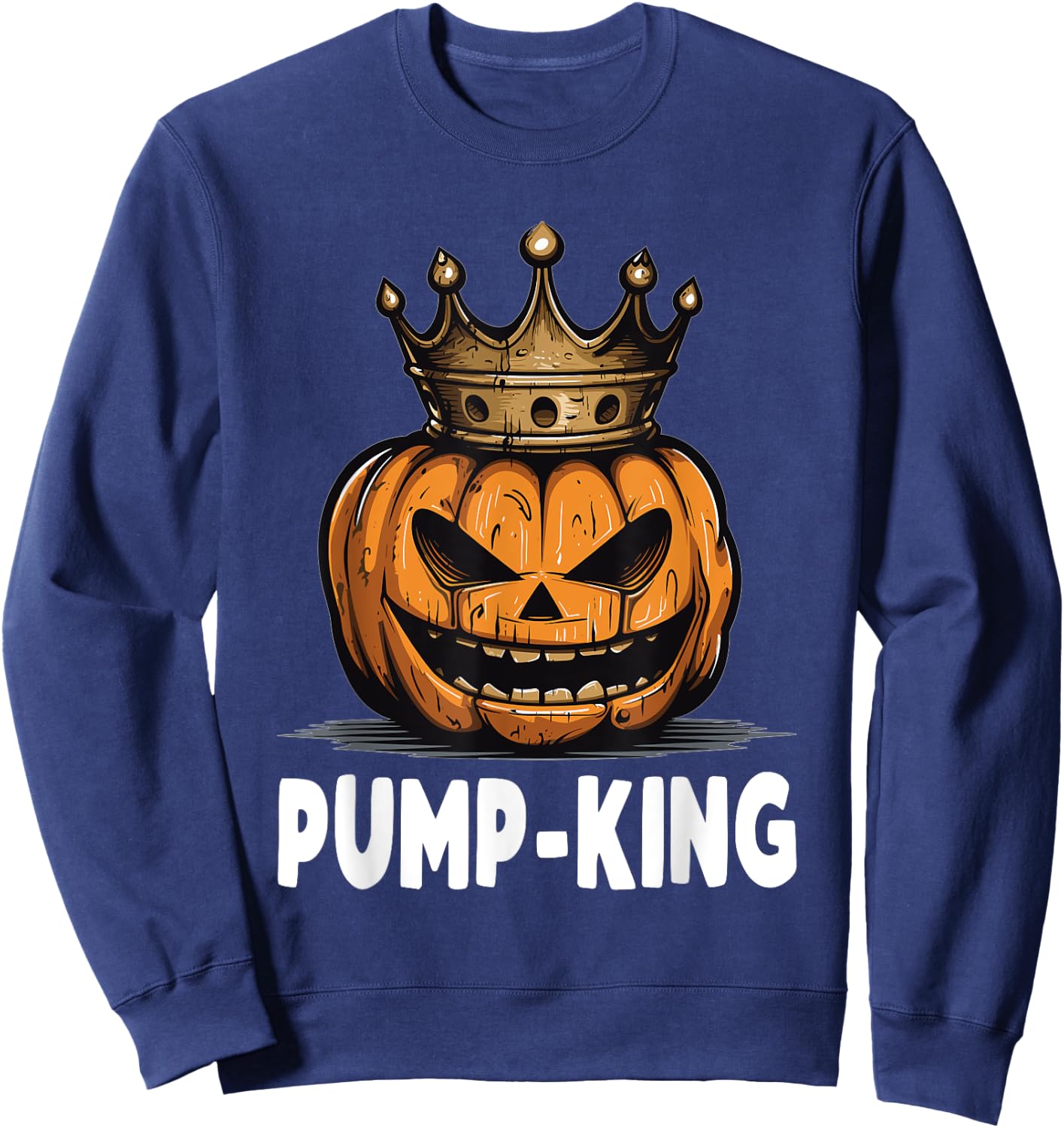 Pump King Couple Matching Halloween Outfits Sweatshirt - Sweatshirt | Navy