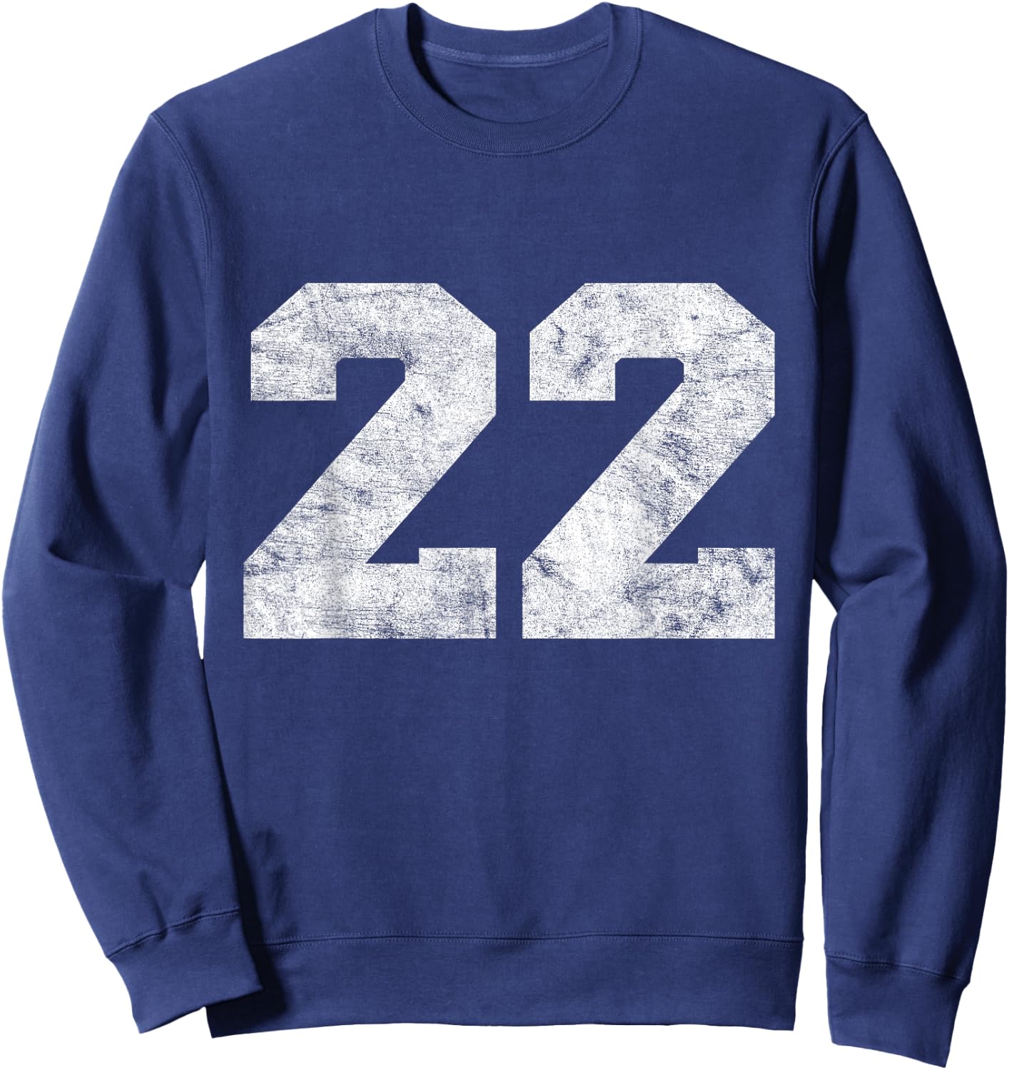 Vintage Lucky Number 22 Birthday Sports Player Team Athlete Sweatshirt - Sweatshirt | Navy