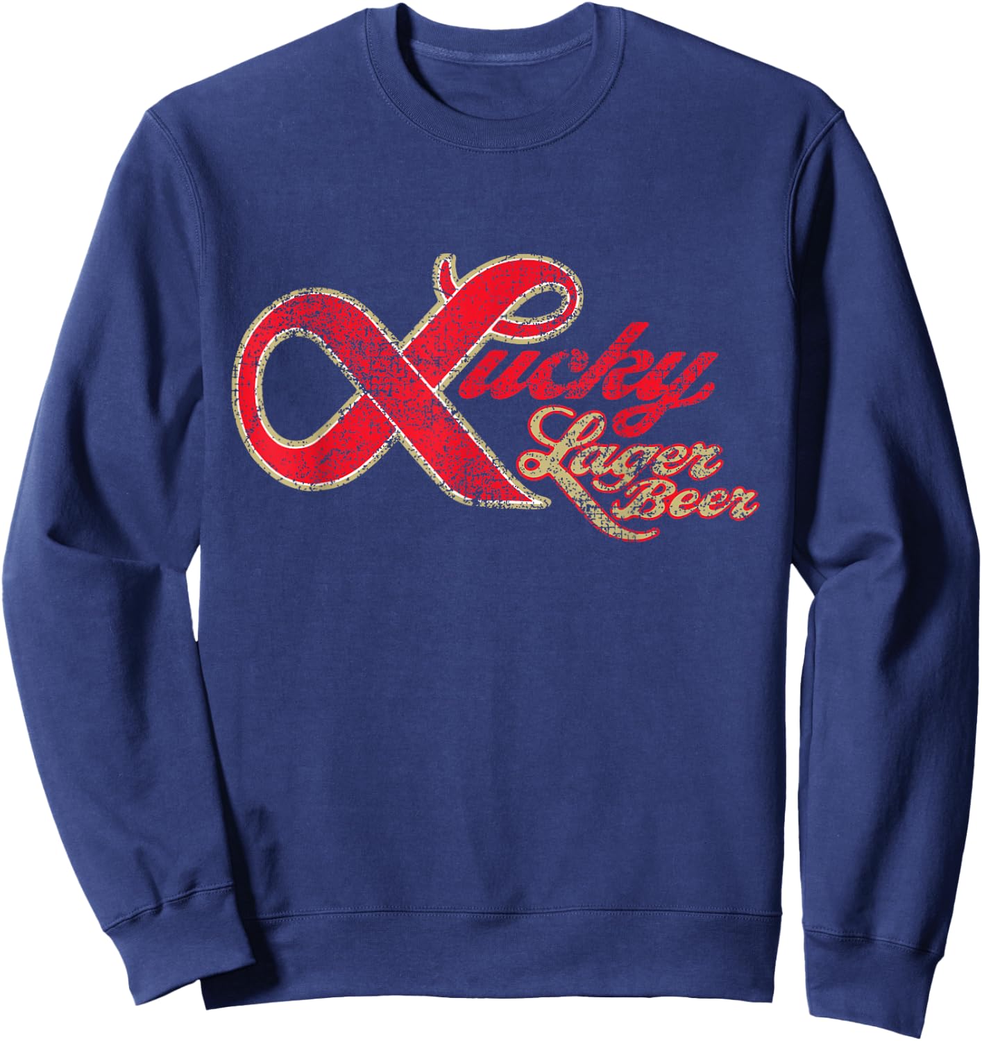 Lucky Lager Beer Vintage Style - Logo Sweatshirt - Sweatshirt | Navy