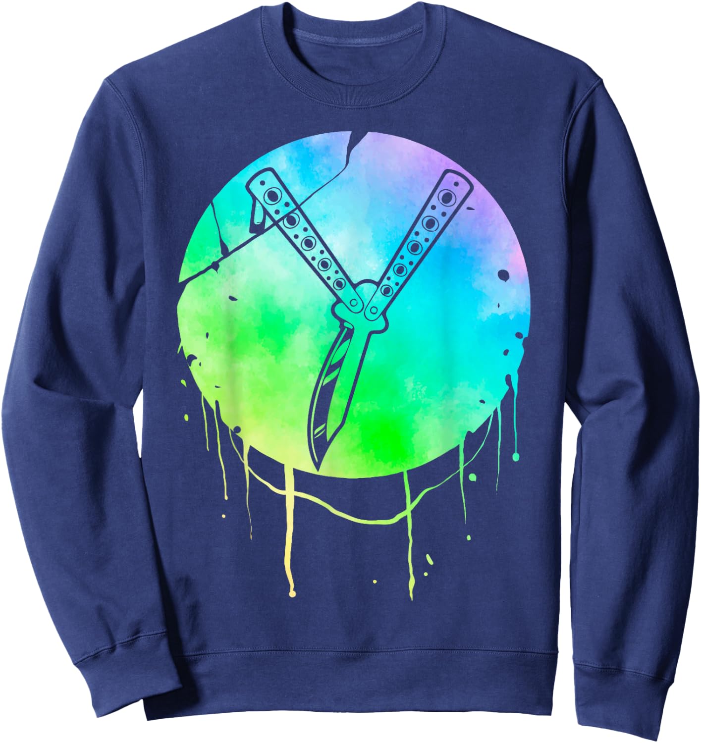 Butterfly Knife Balisong Quote Sweatshirt - Sweatshirt | Navy