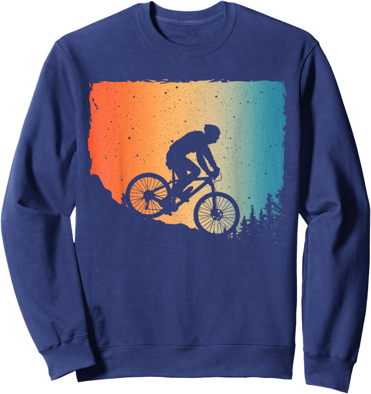 Funny Mountain Biking Design Women Mountain Bike Sweatshirt - Sweatshirt | Navy