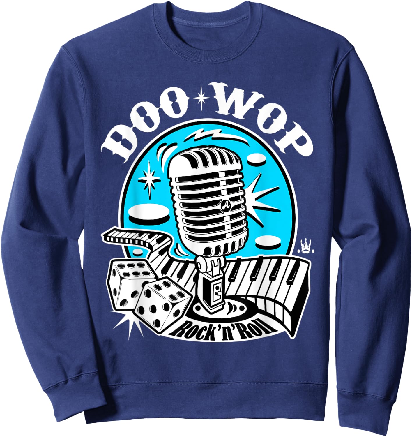 50s Sock Hop Costume Retro 1950s Rockabilly Party Doo Wop Sweatshirt - Sweatshirt | Navy