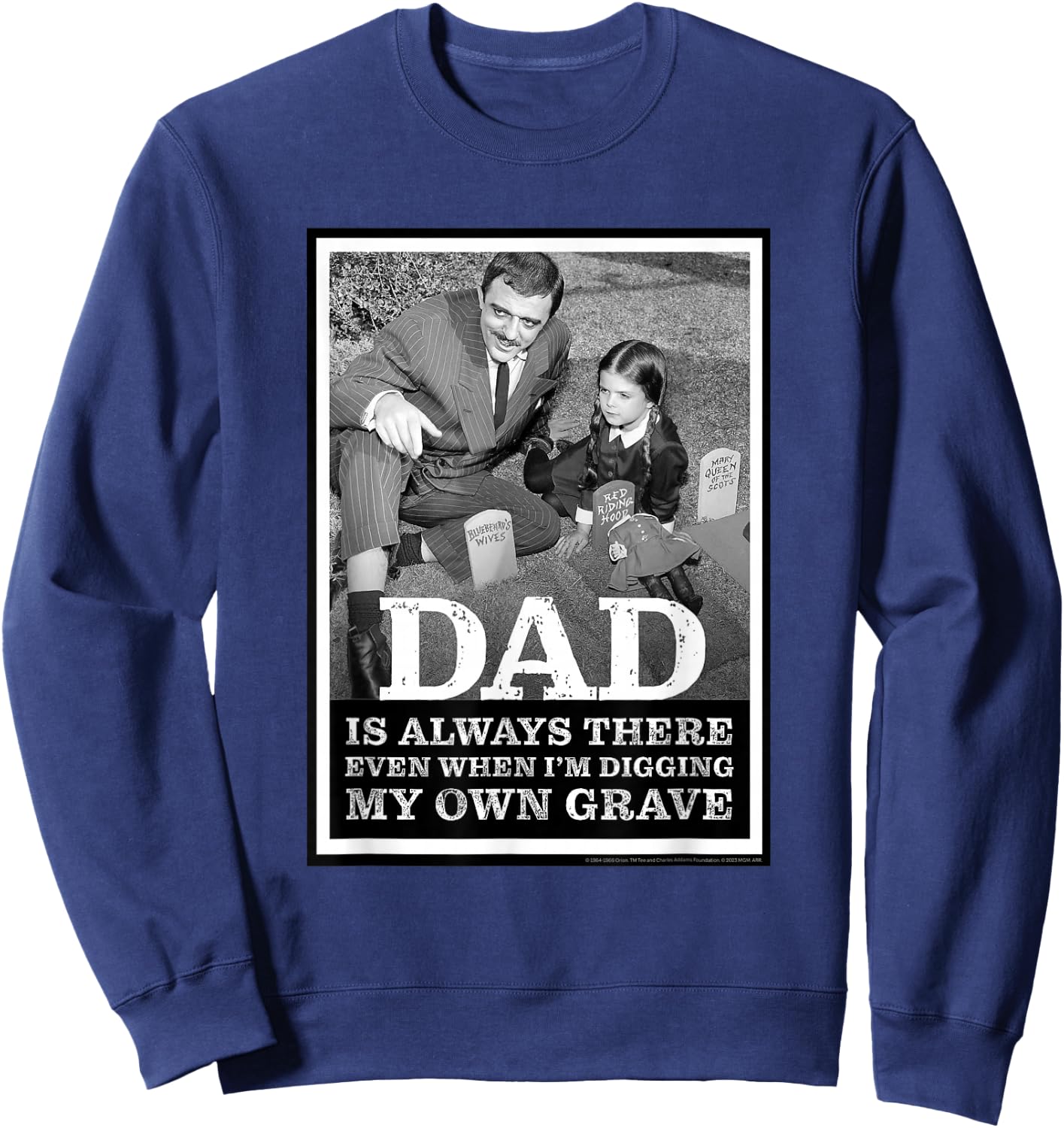 The Addams Family TV Series – Father's Day Gomez & Wednesday Sweatshirt - Sweatshirt | Navy