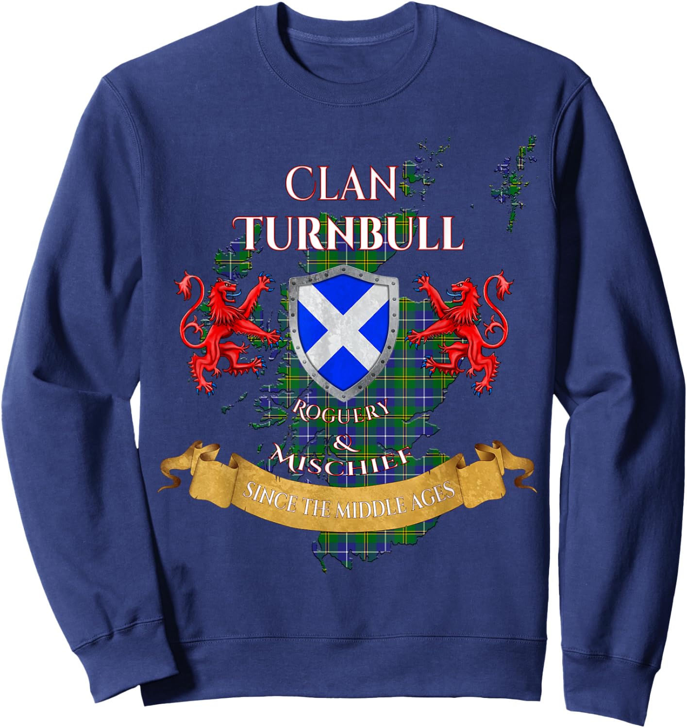 Turnbull Hunting Scottish Family Clan Middle Ages Mischief Sweatshirt - Sweatshirt | Navy