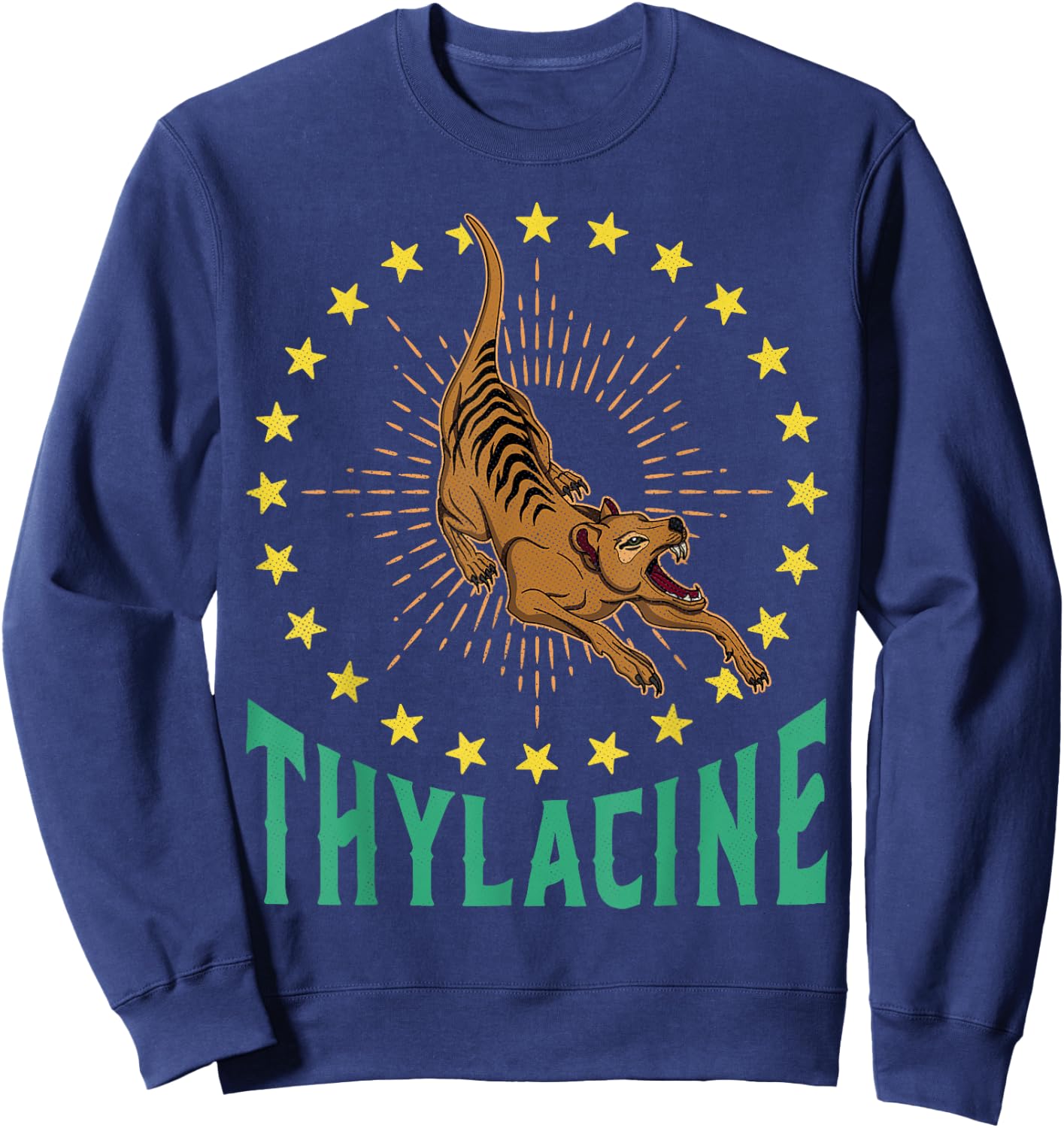 Thylacine Tasmanian biologist national cynocephalus Tasmania Sweatshirt - Sweatshirt | Navy