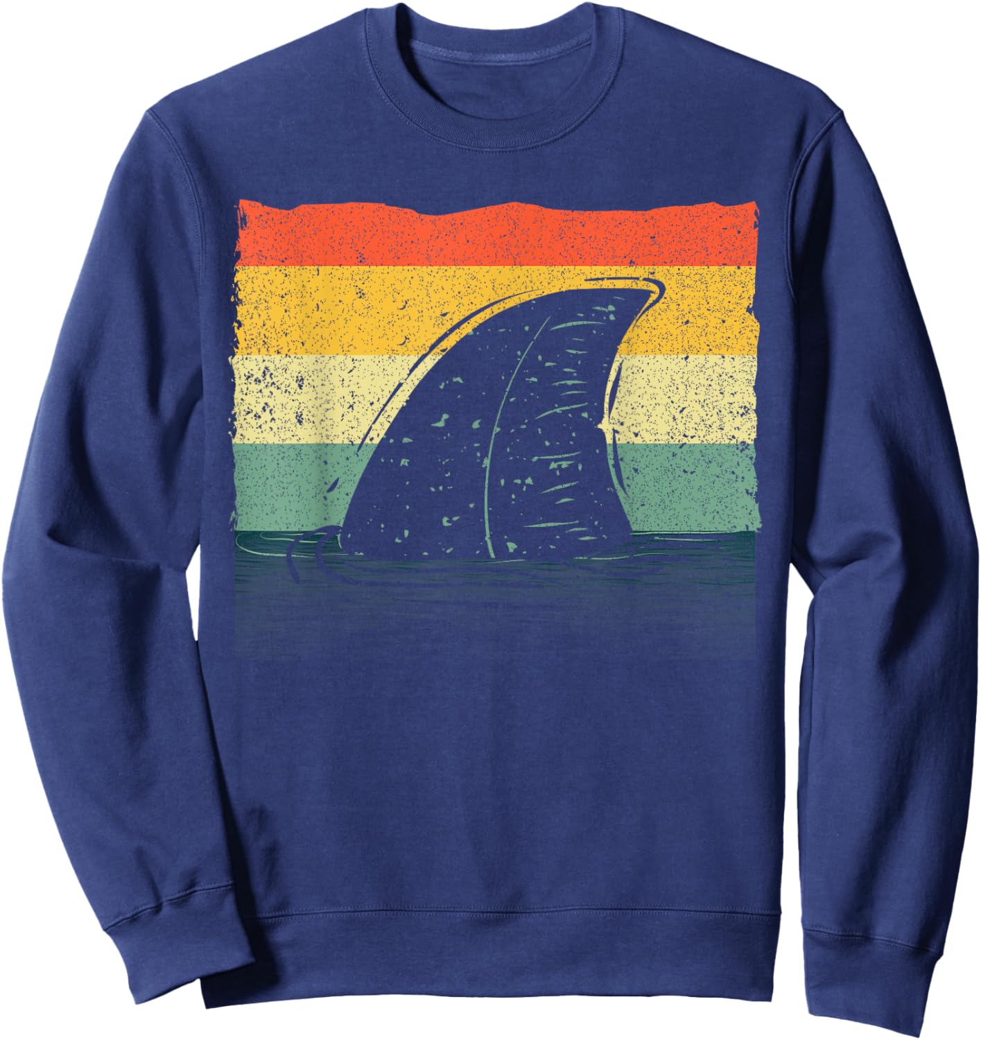 Cool Shark Fin Women Shark Ocean Sharks Summer Sweatshirt - Sweatshirt | Navy