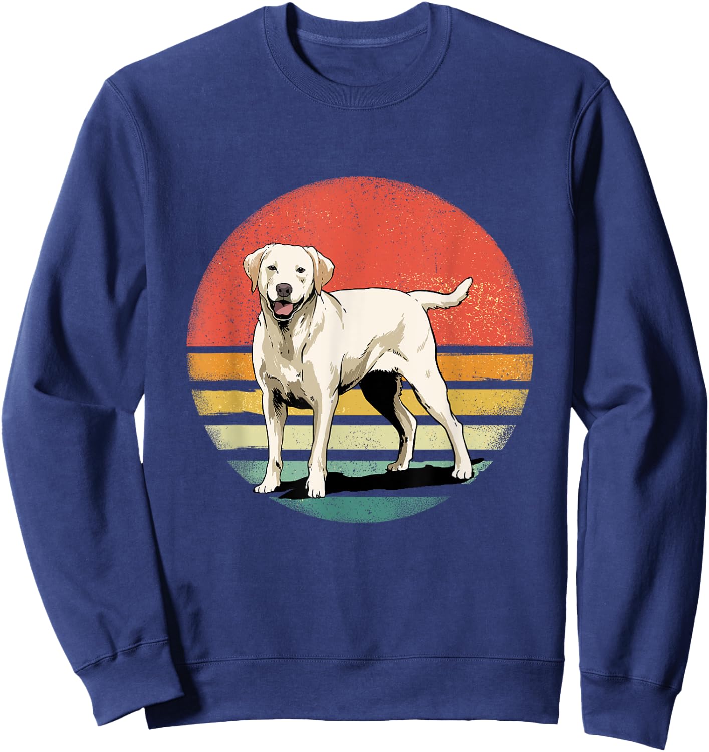 Labrador Retriever Dog Retro Labrador Lover Pet Lab Mom Dad Sweatshirt - Sweatshirt | Navy