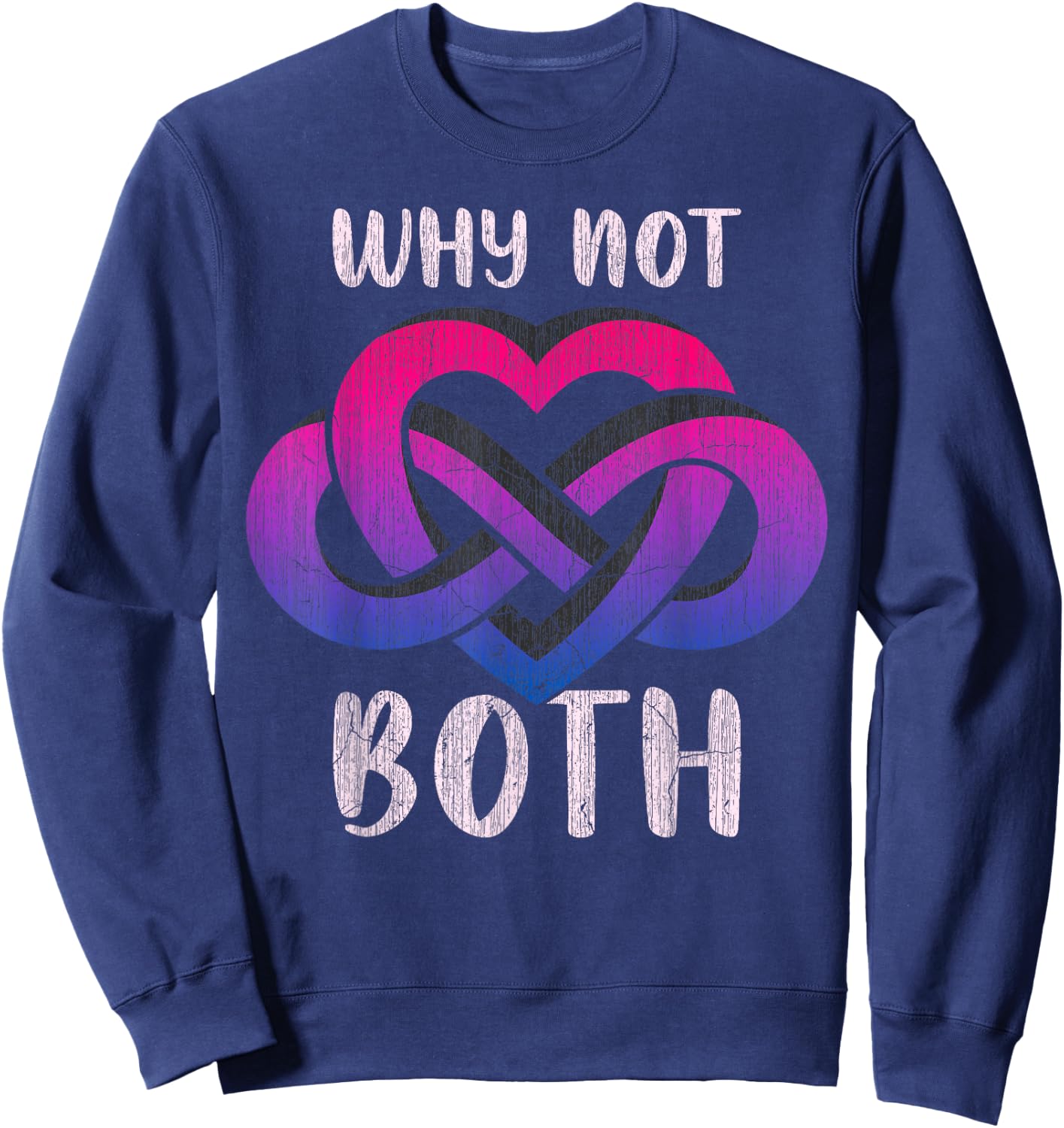 Bi Polyamory, Polyamory Symbol, Bisexual Colours Sweatshirt - Sweatshirt | Navy