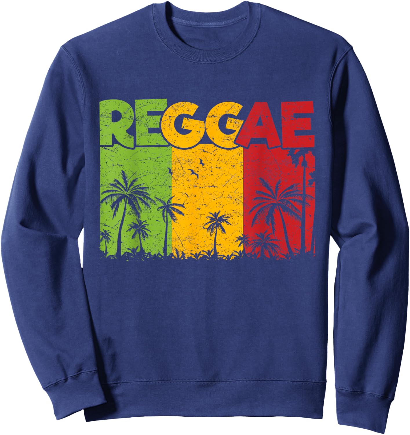 Reggae Rastafari Rasta Jamaica Reggae Music Sweatshirt - Sweatshirt | Navy