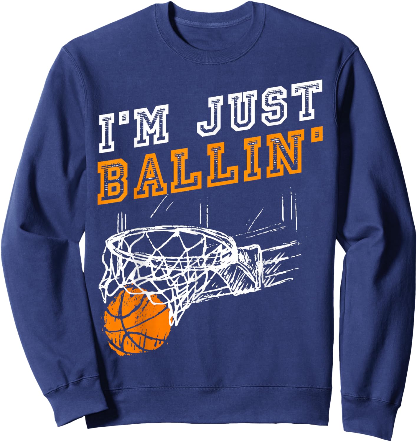 Basketball Gift Coach Player Boys Girls Men Youth Baller Small Sweatshirt - Sweatshirt | Navy
