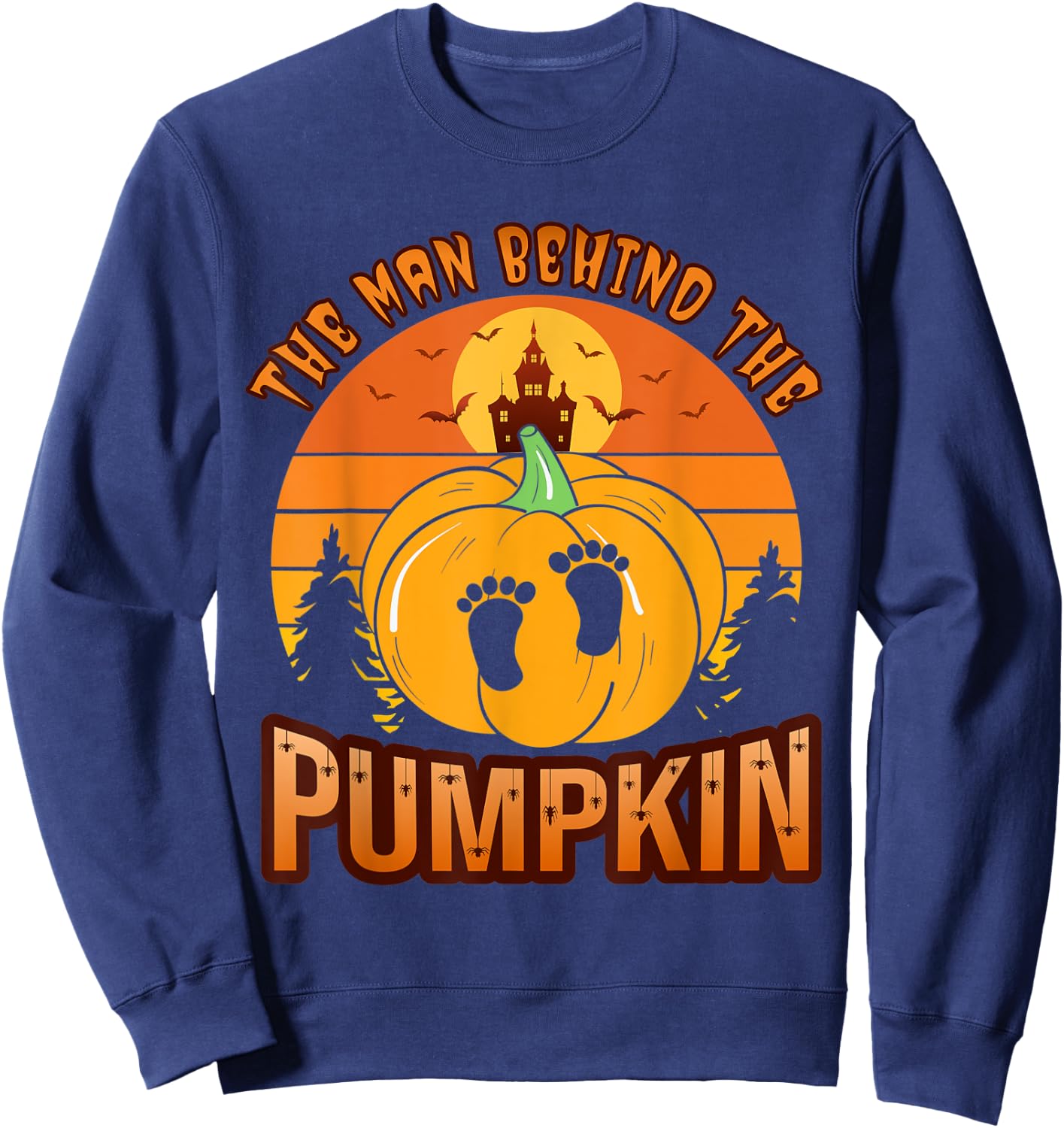 Halloween Pregnancy Expecting Pumpkin Costume Sweatshirt - Sweatshirt | Navy