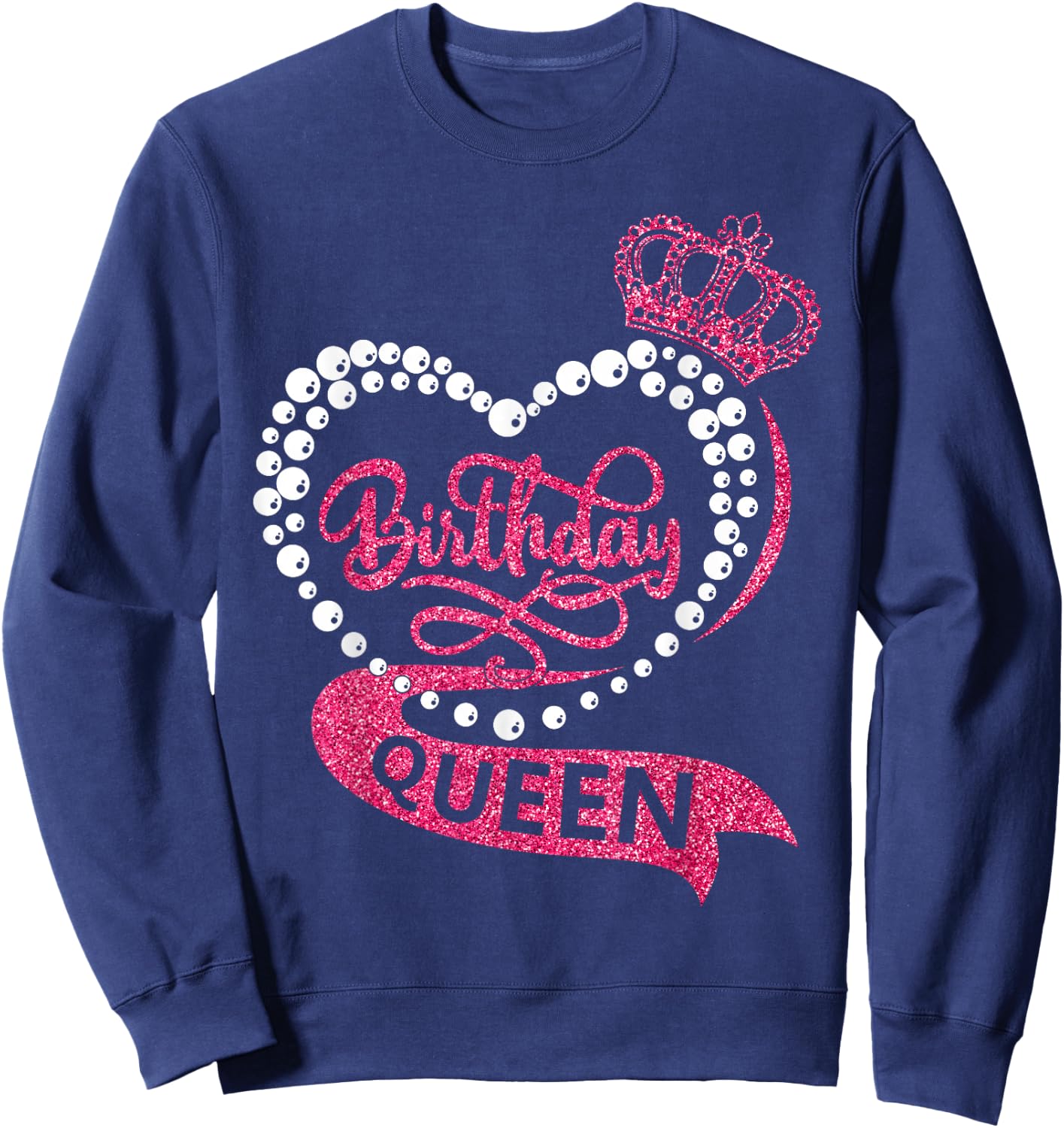 Birthday Queen Squad It's My Birthday Girls Women Matching Sweatshirt - Sweatshirt | Navy