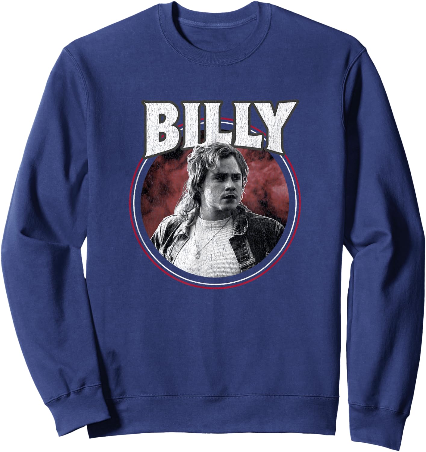 Stranger Things Billy Hargrove Rock Star Retro 80's Icon Sweatshirt - Sweatshirt | Navy